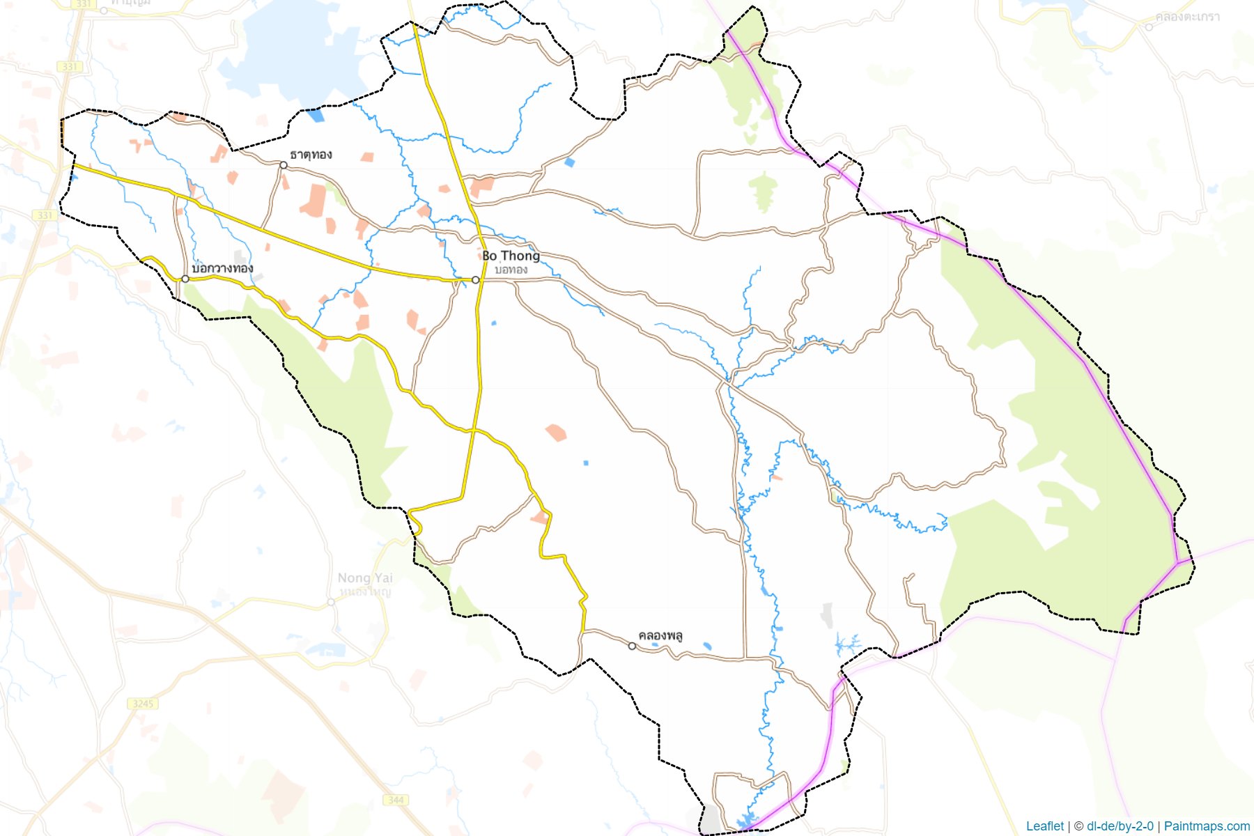 Muestras de recorte de mapas Bo Thong (Chonburi)-1