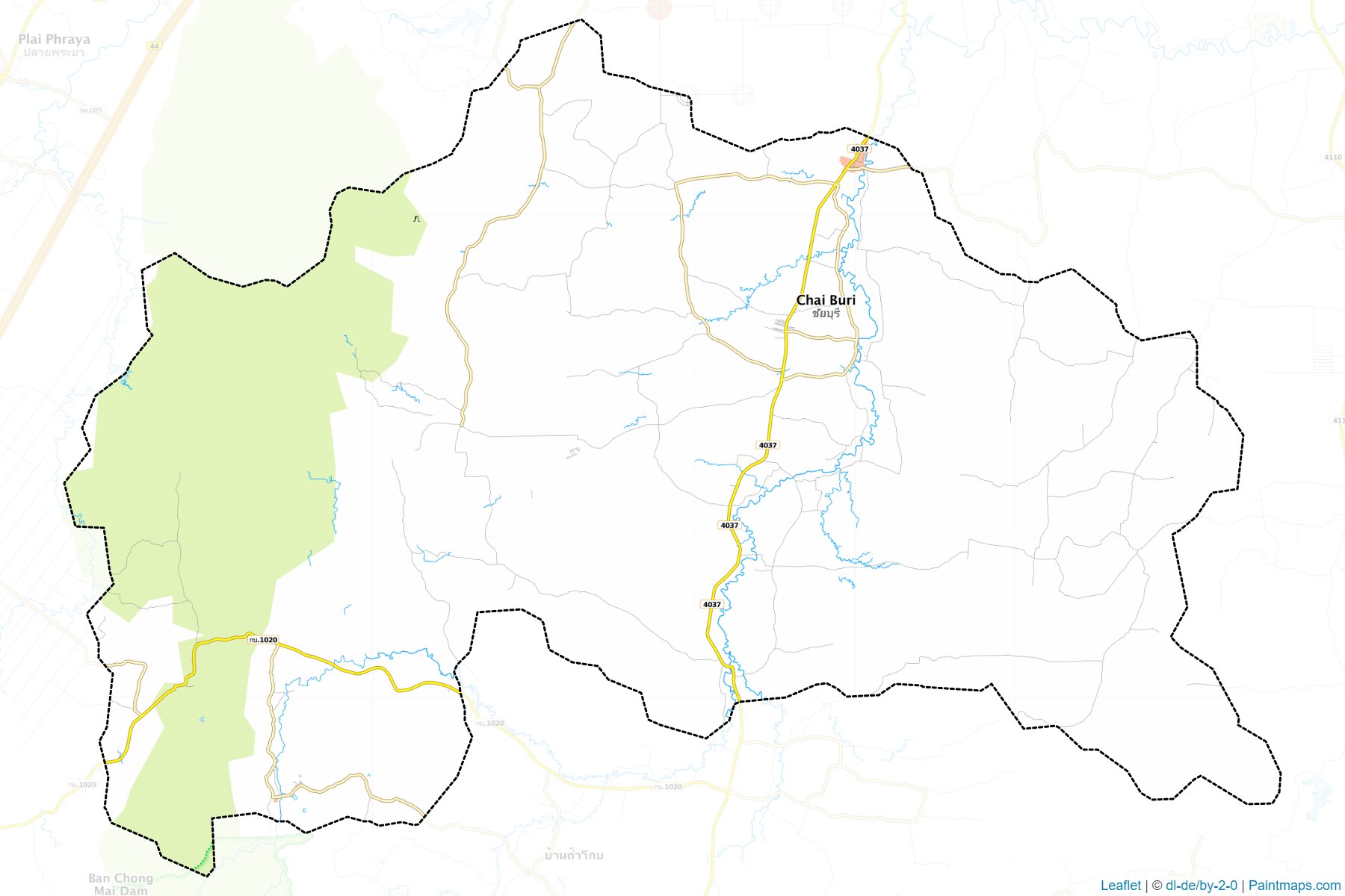 Chai Buri (Surat Thani) Map Cropping Samples-1