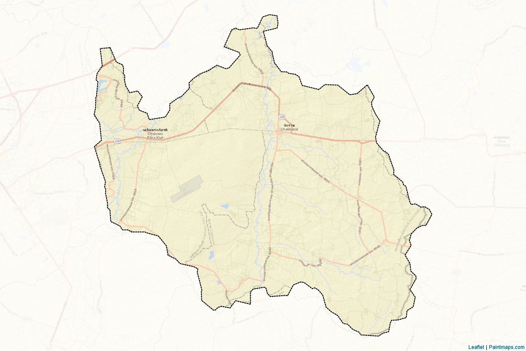 Chakkarat (Nakhon Ratchasima) Map Cropping Samples-2