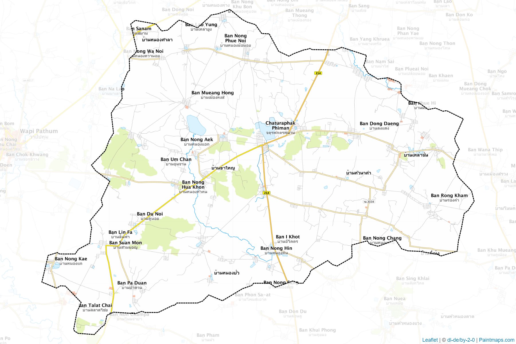 Muestras de recorte de mapas Chaturaphak Phiman (Roi Et)-1