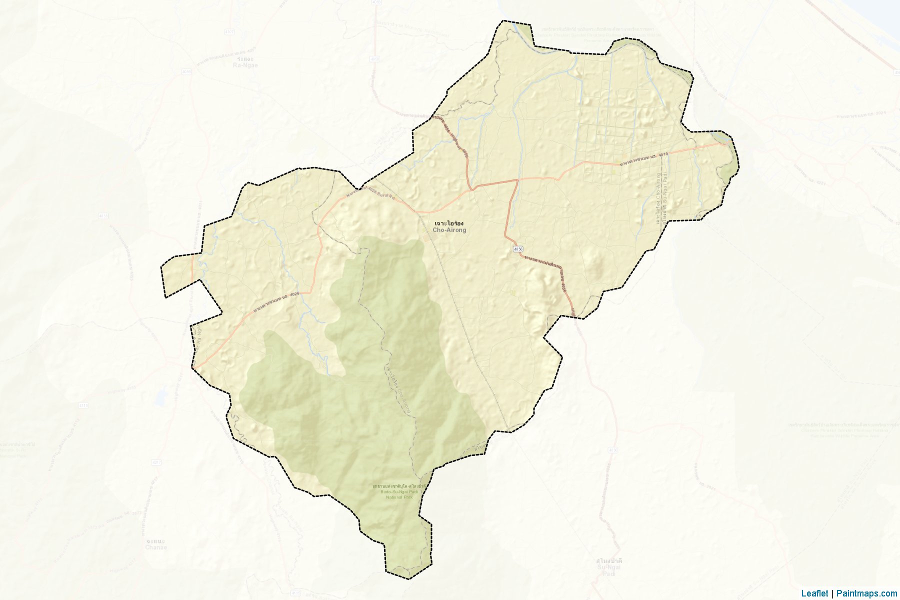 Muestras de recorte de mapas Cho Irong (Narathiwat)-2