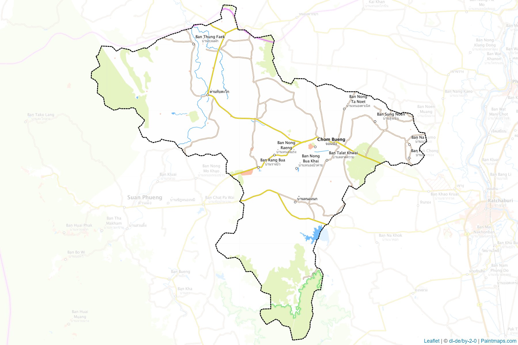 Muestras de recorte de mapas Chom Bung (Ratchaburi)-1