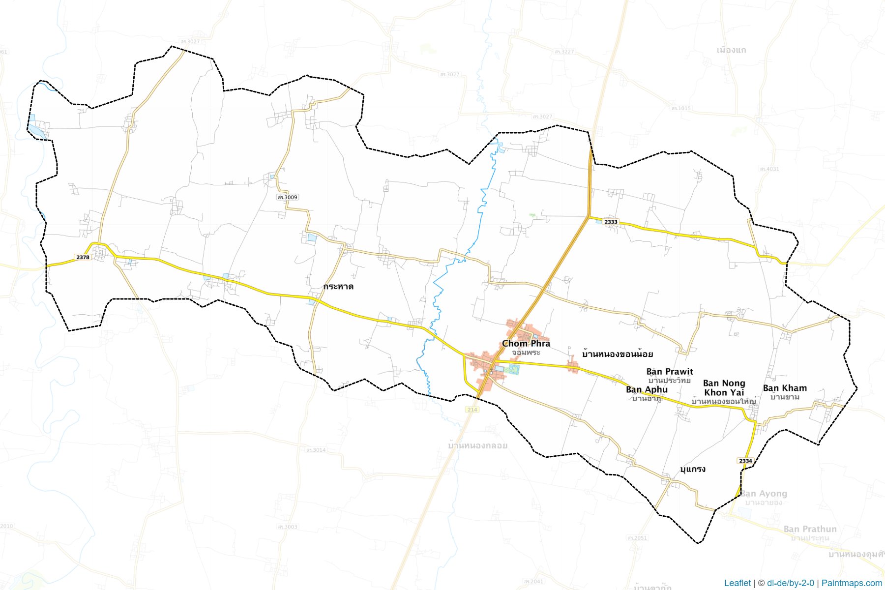 Muestras de recorte de mapas Chom Phra (Surin)-1