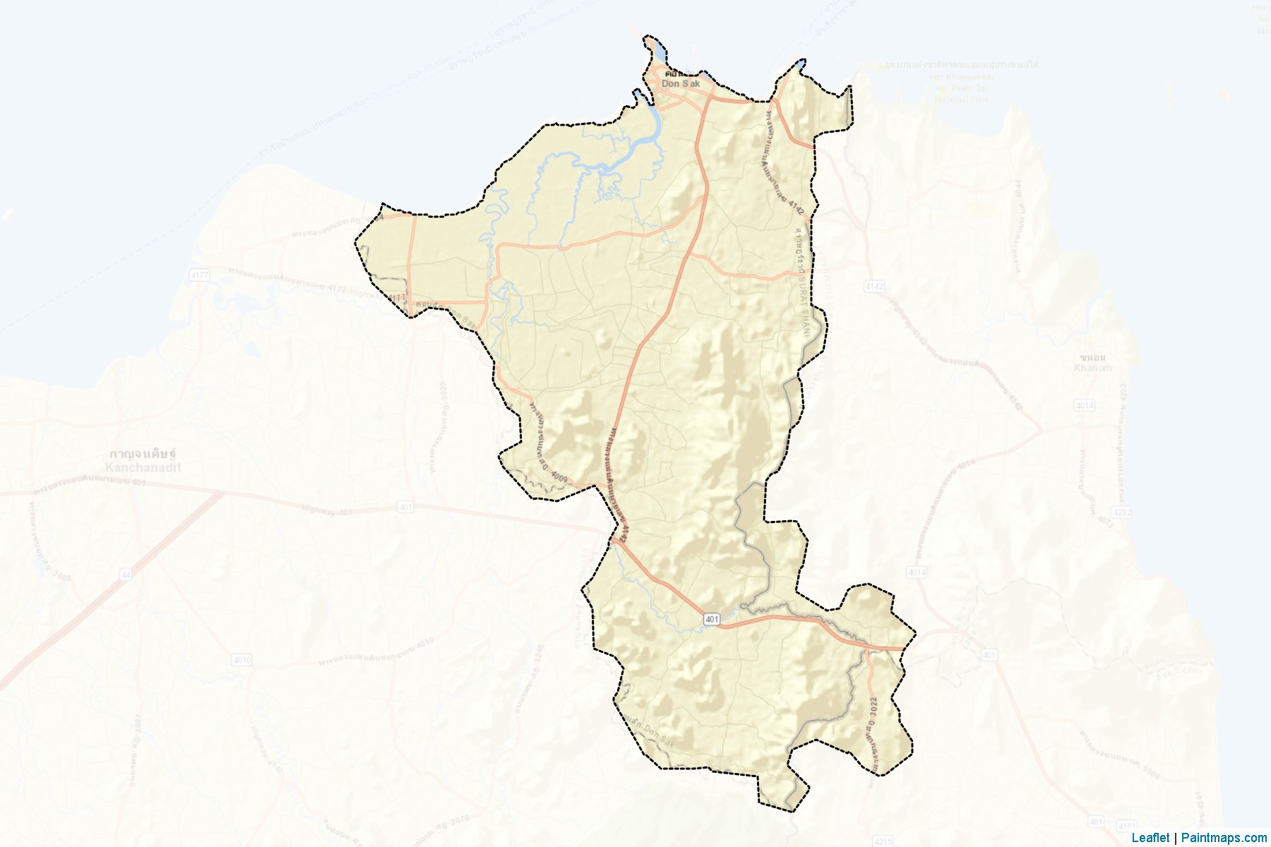 Muestras de recorte de mapas Don Sak (Surat Thani)-2