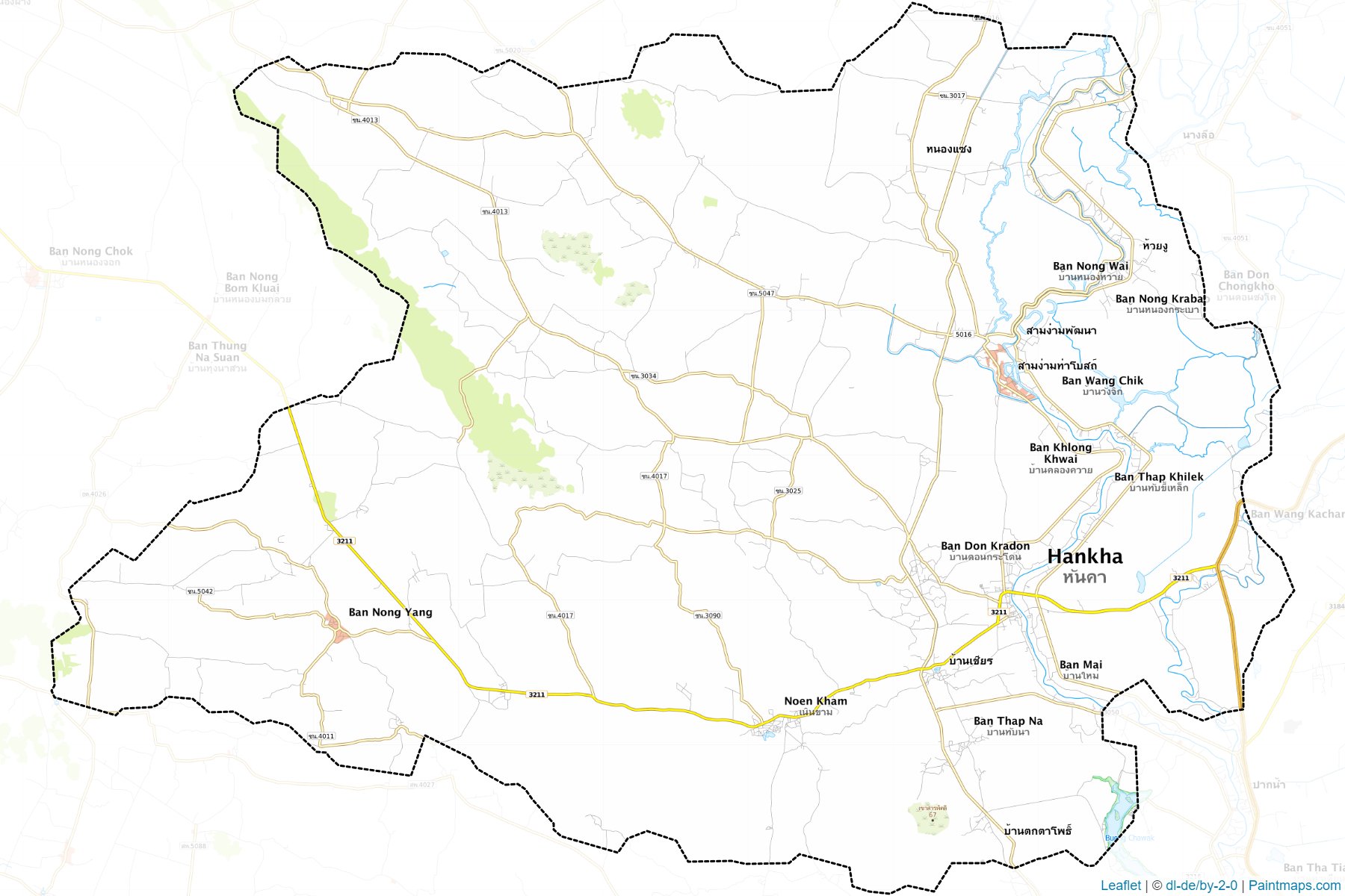 Muestras de recorte de mapas Hankha (Chai Nat)-1