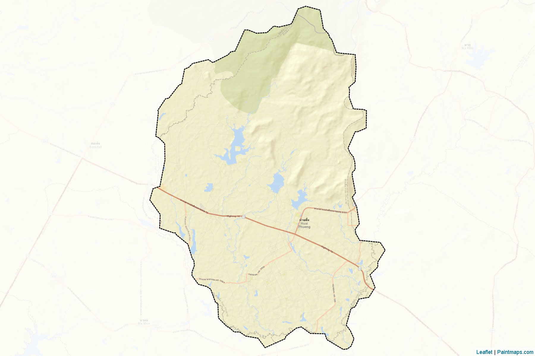 Muestras de recorte de mapas Huai Phung (Kalasin)-2