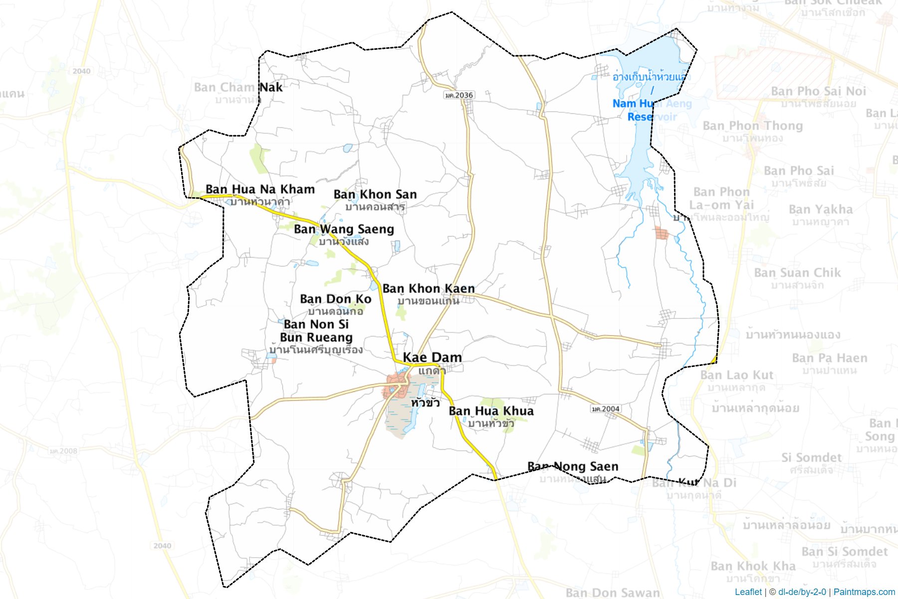 Kae Dam (Maha Sarakham) Haritası Örnekleri-1