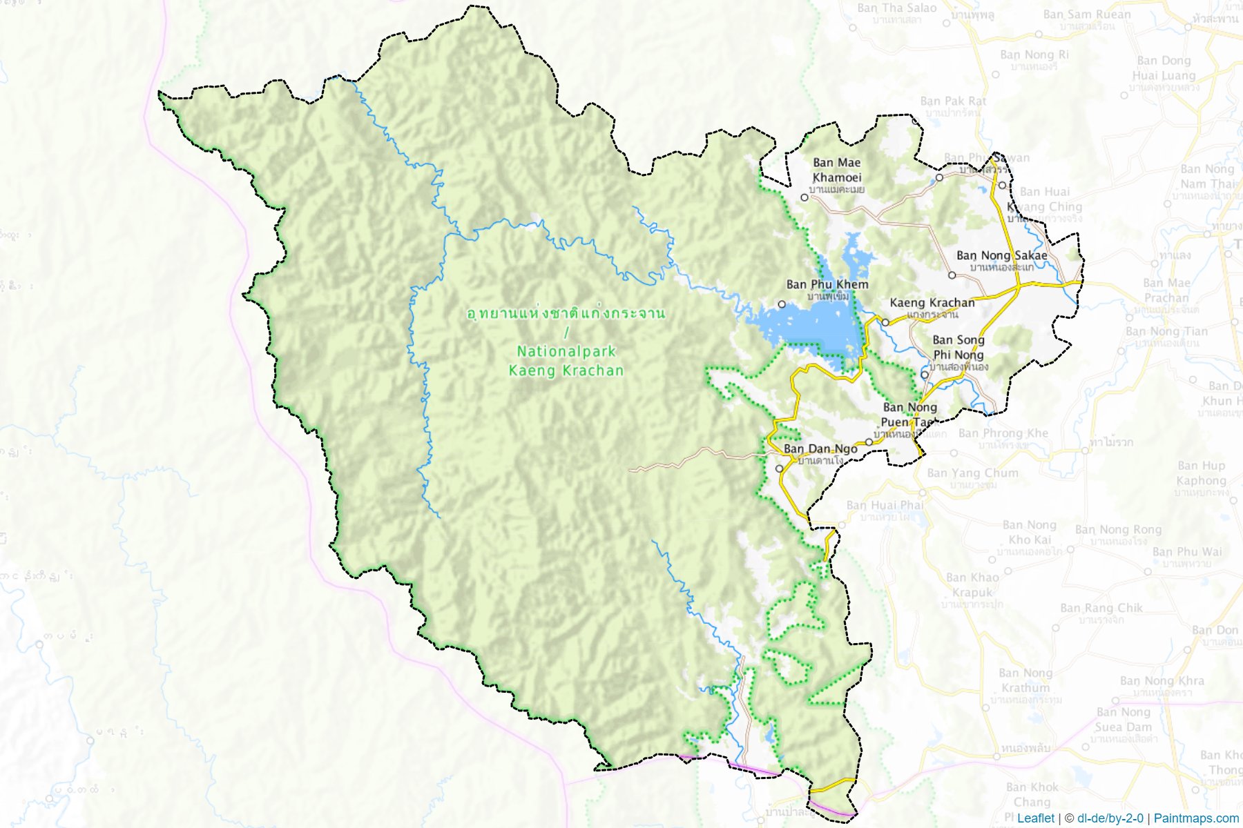 Kaeng Krachan (Phetchaburi) Map Cropping Samples-1