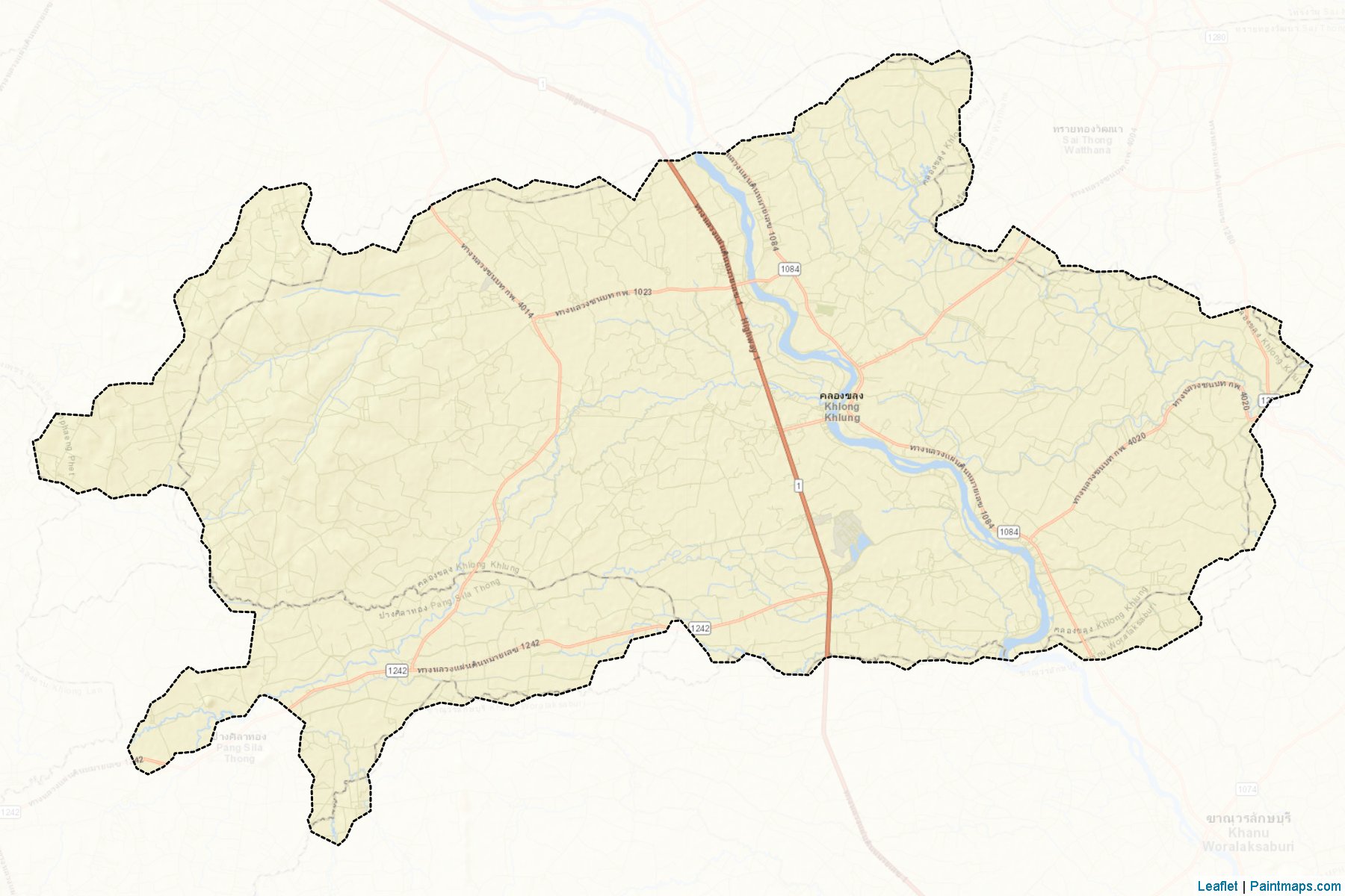 Muestras de recorte de mapas Khlong Khlung (Kamphaeng Phet)-2