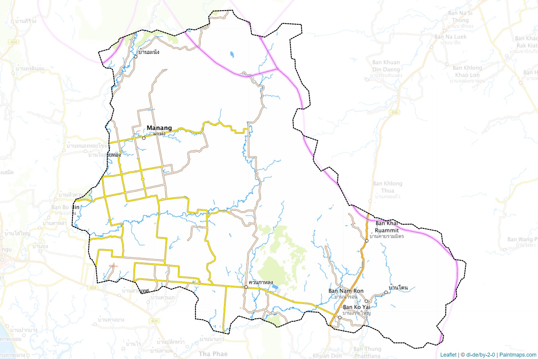 Muestras de recorte de mapas Khuan Ka Long (Satun)-1