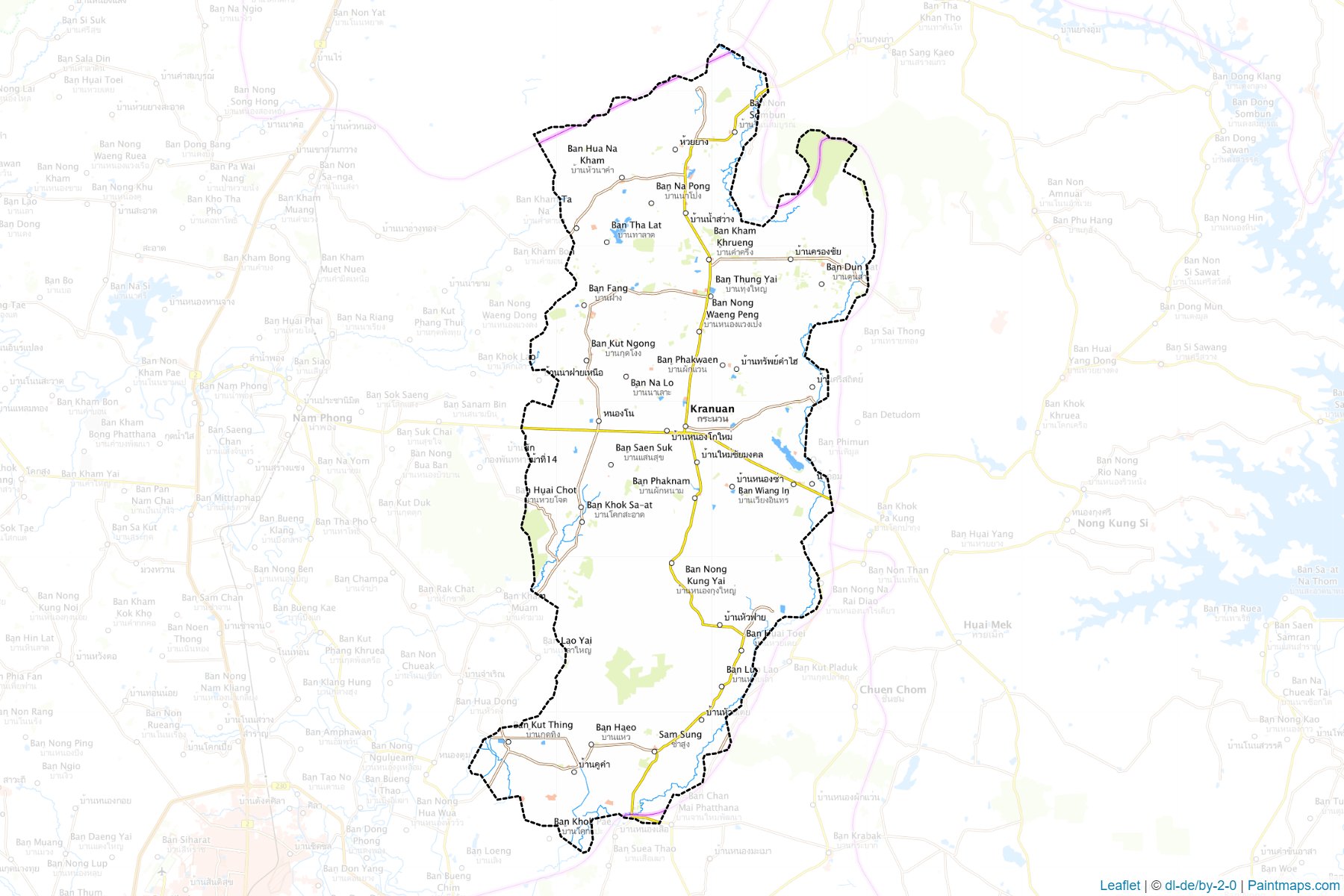 Kranuan (Khon Kaen) Map Cropping Samples-1