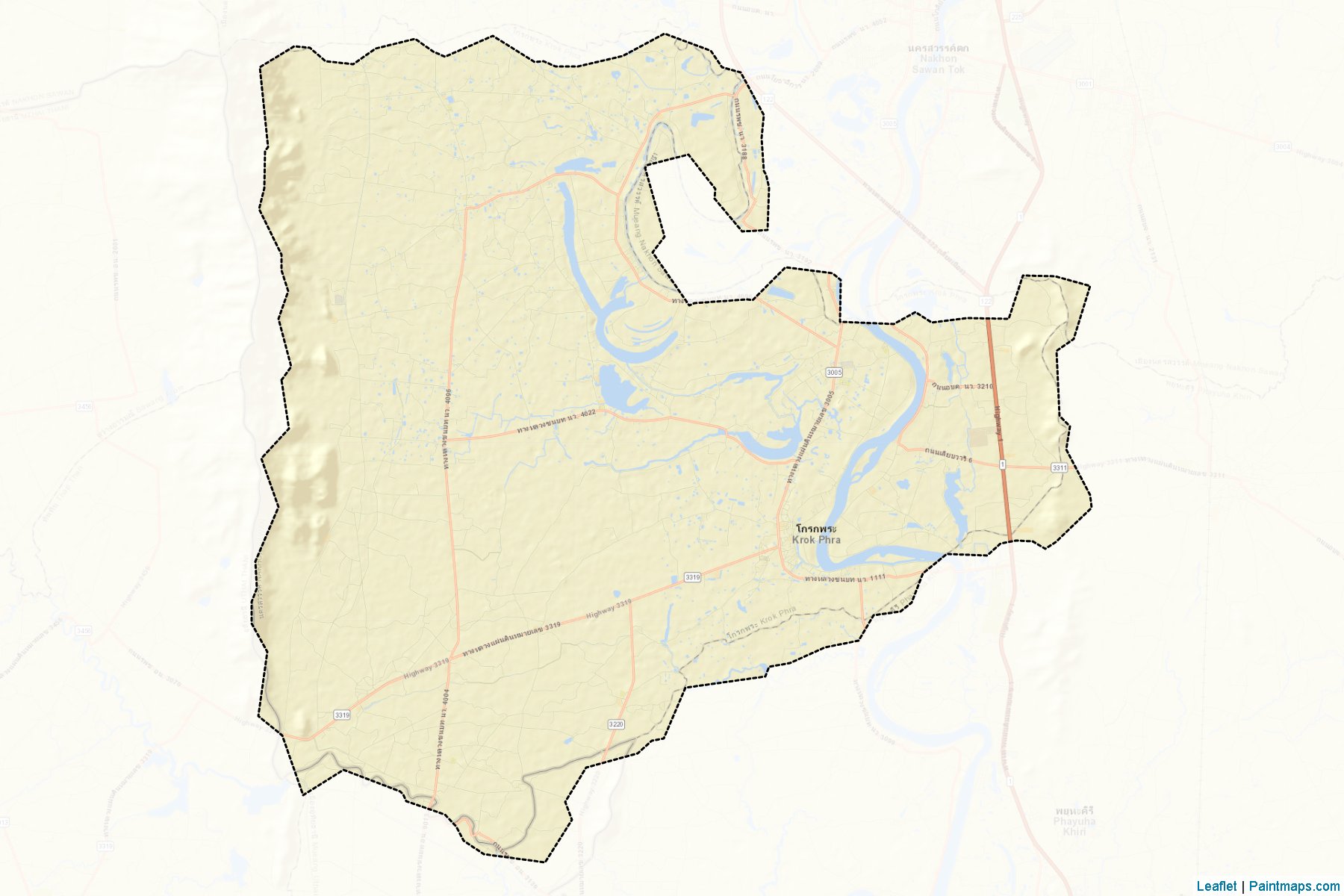 Muestras de recorte de mapas Krok Phra (Nakhon Sawan)-2