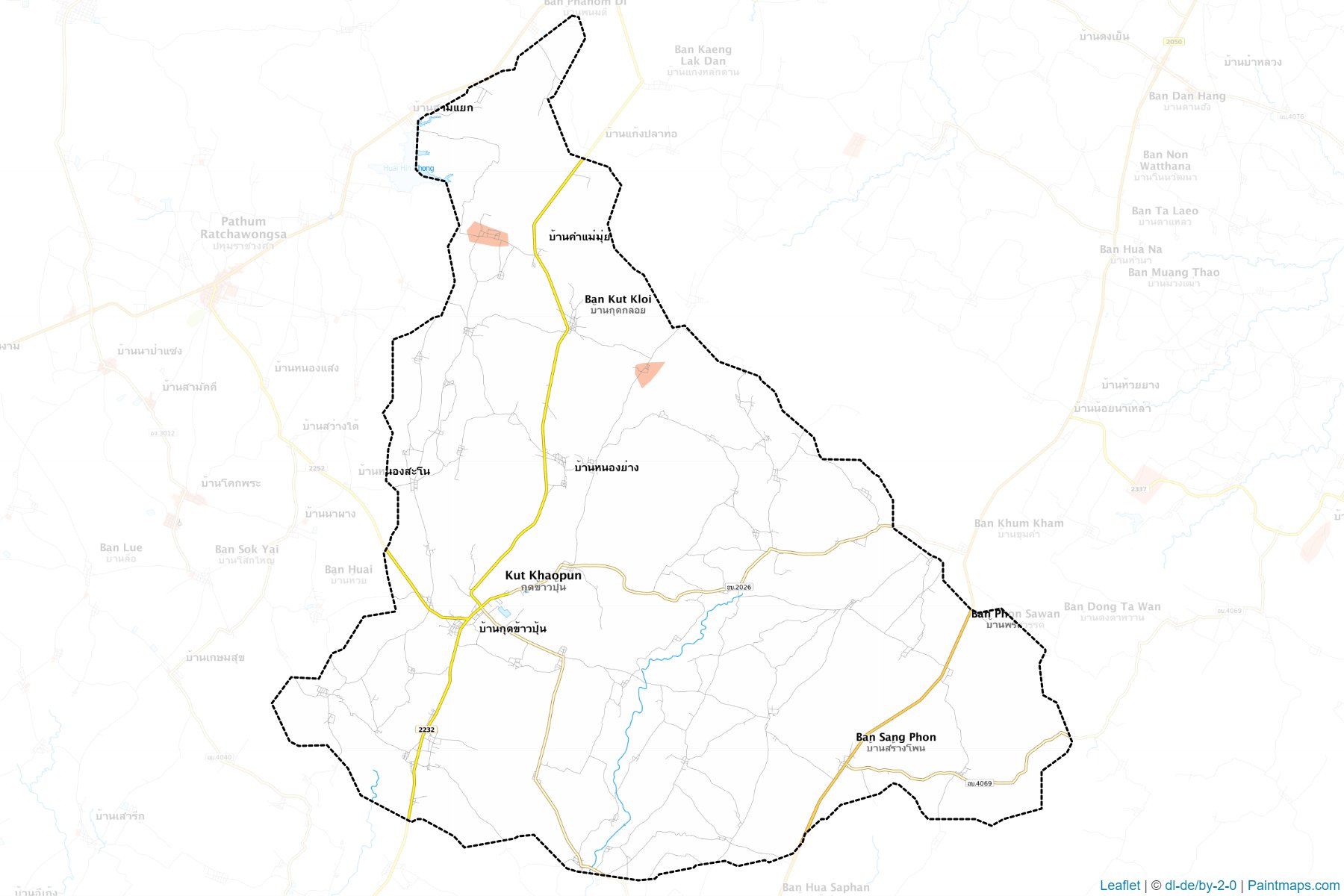 Kut Khaopun (Ubon Ratchathani) Map Cropping Samples-1