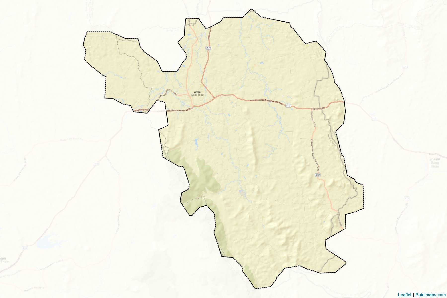 Muestras de recorte de mapas Lam Thap (Nakhon Si Thammarat)-2