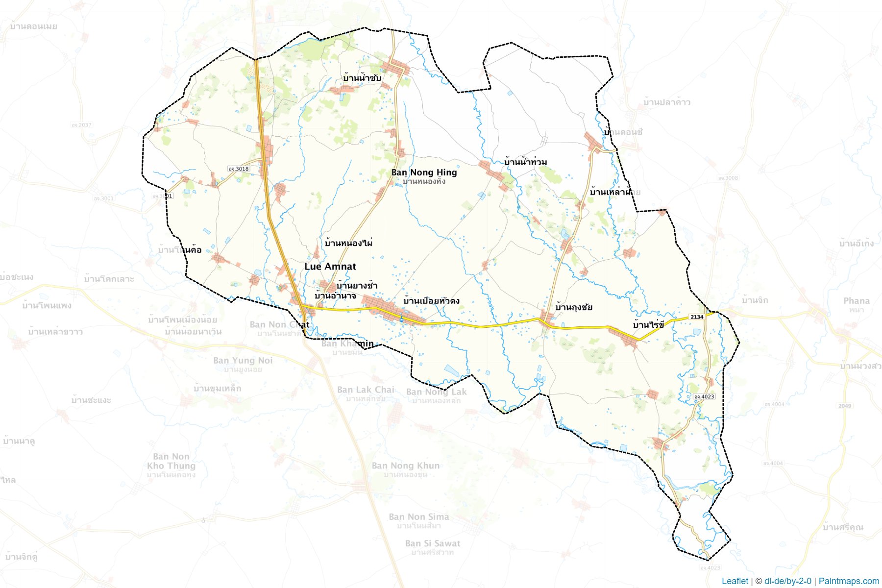 Lue Amnat (Amnat Charoen) Map Cropping Samples-1