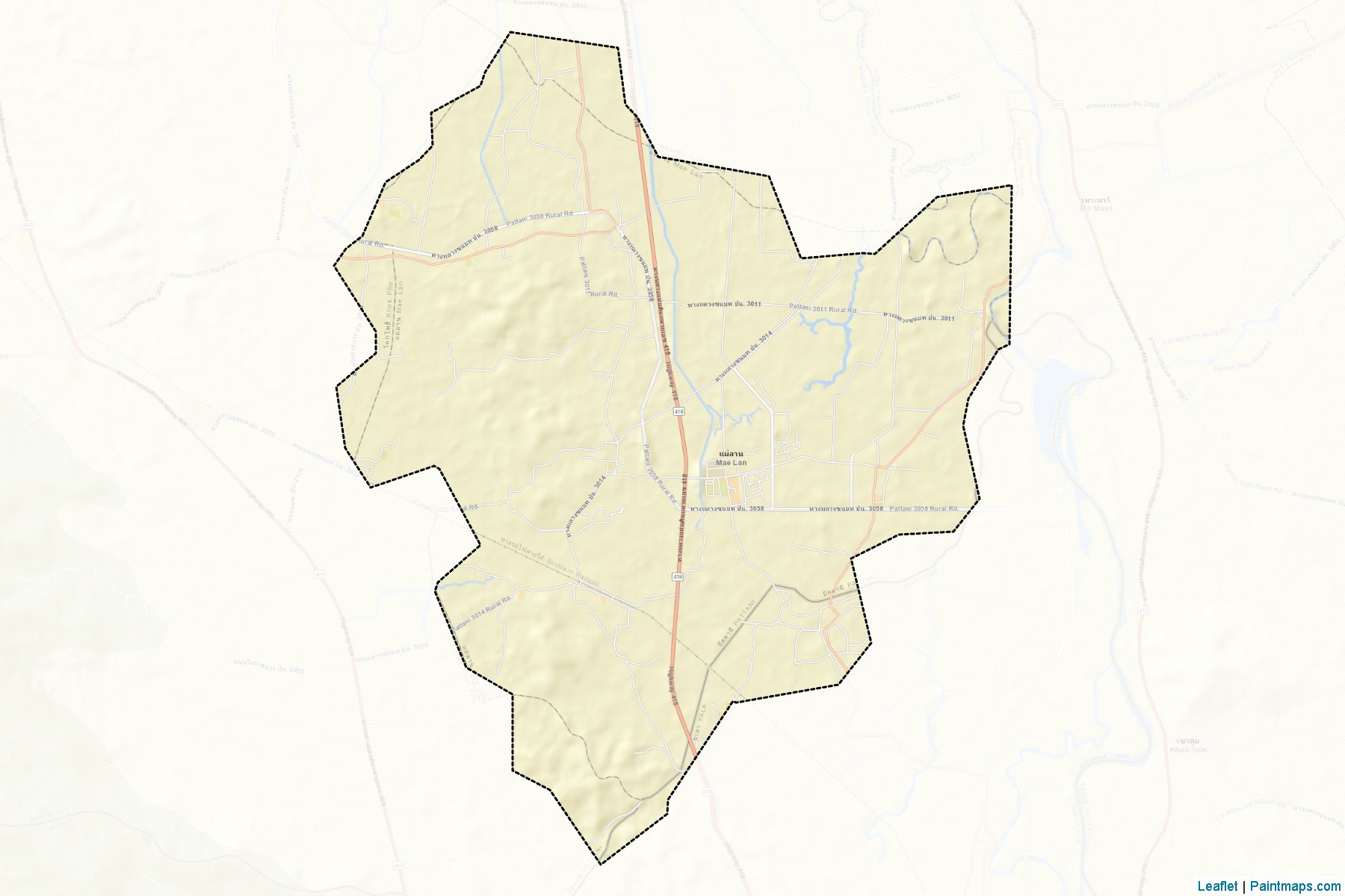 Muestras de recorte de mapas Mae Lan (Pattani)-2