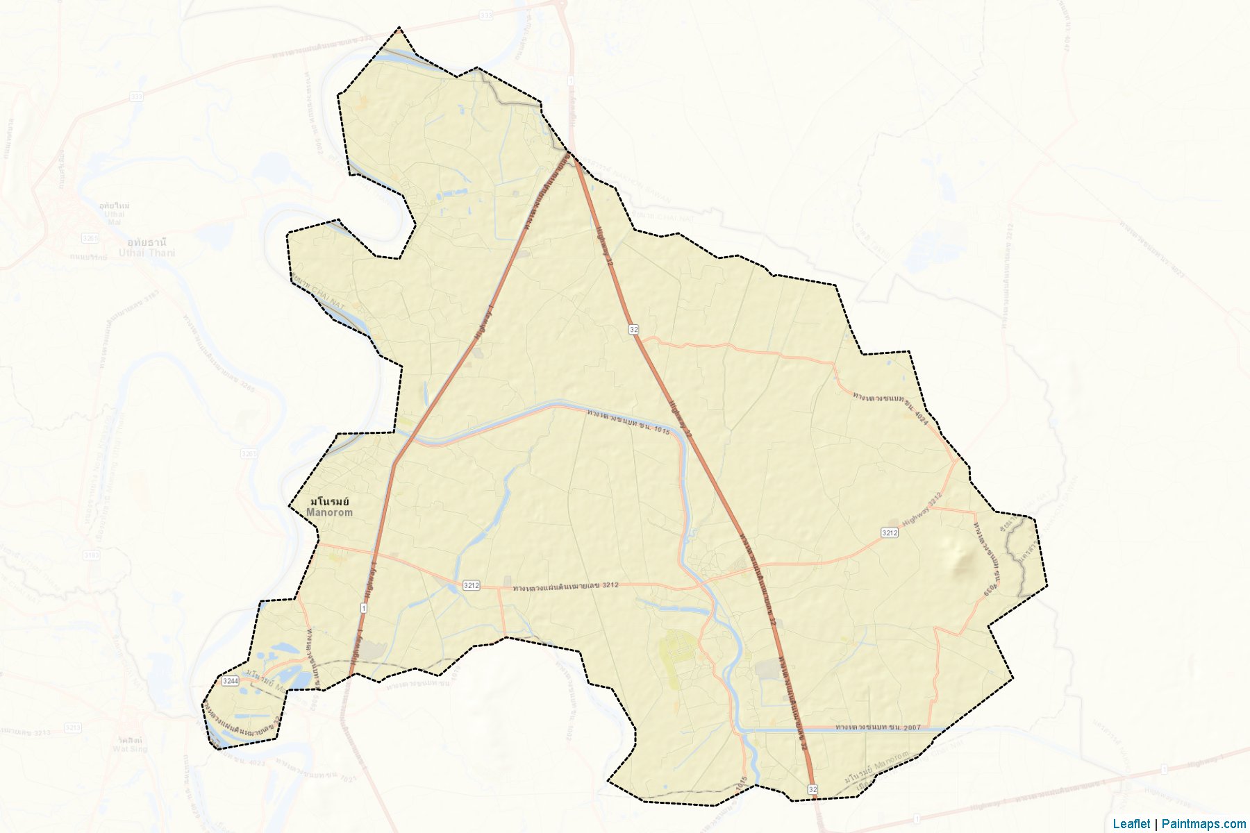 Manorom (Chai Nat) Map Cropping Samples-2