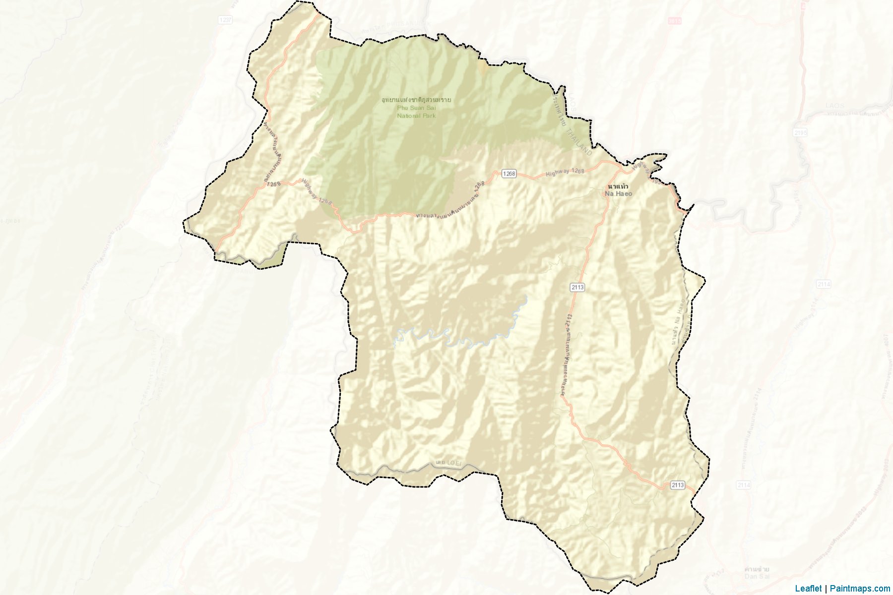 Muestras de recorte de mapas Na Haeo (Loei)-2