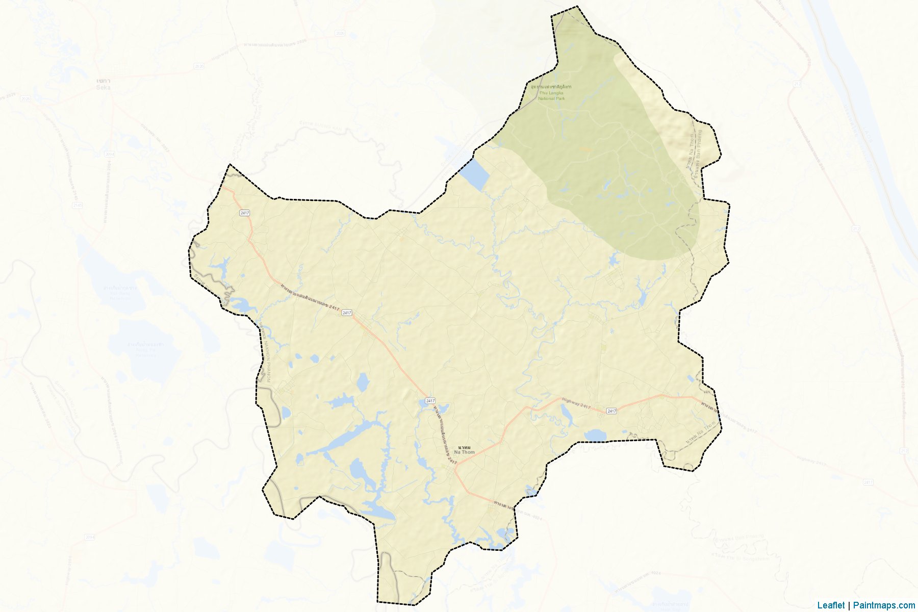 Muestras de recorte de mapas Na Thom (Nakhon Phanom)-2