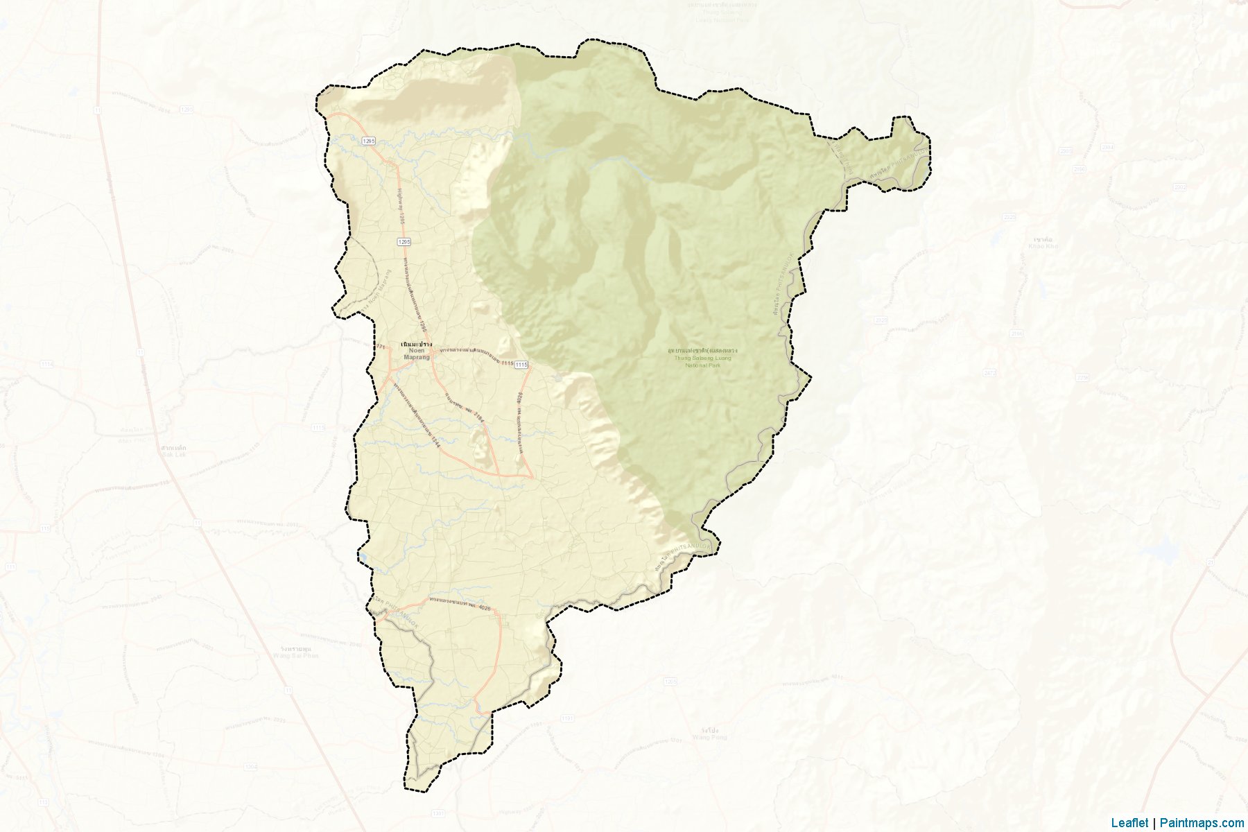 Muestras de recorte de mapas Noen Maprang (Phitsanulok)-2