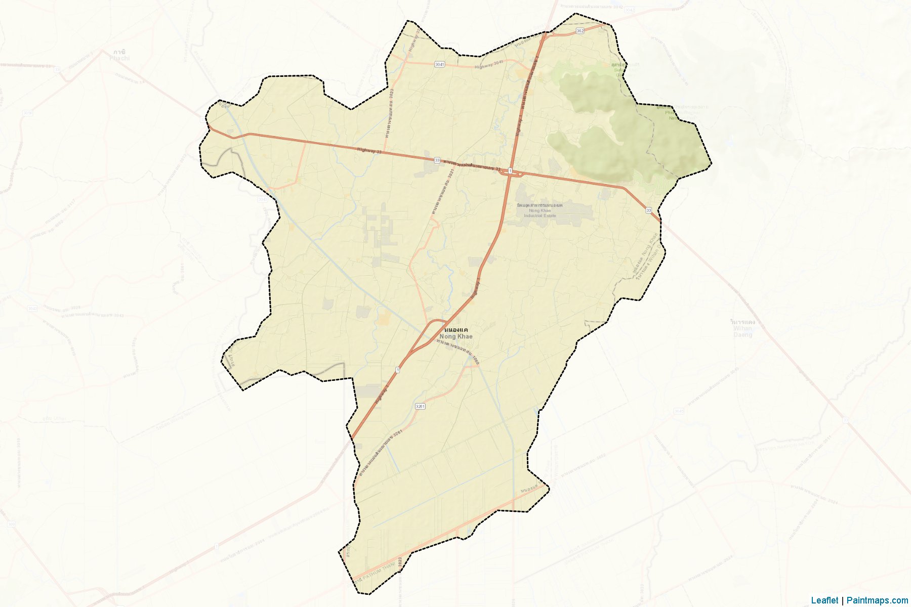 Muestras de recorte de mapas Nong Khae (Saraburi)-2