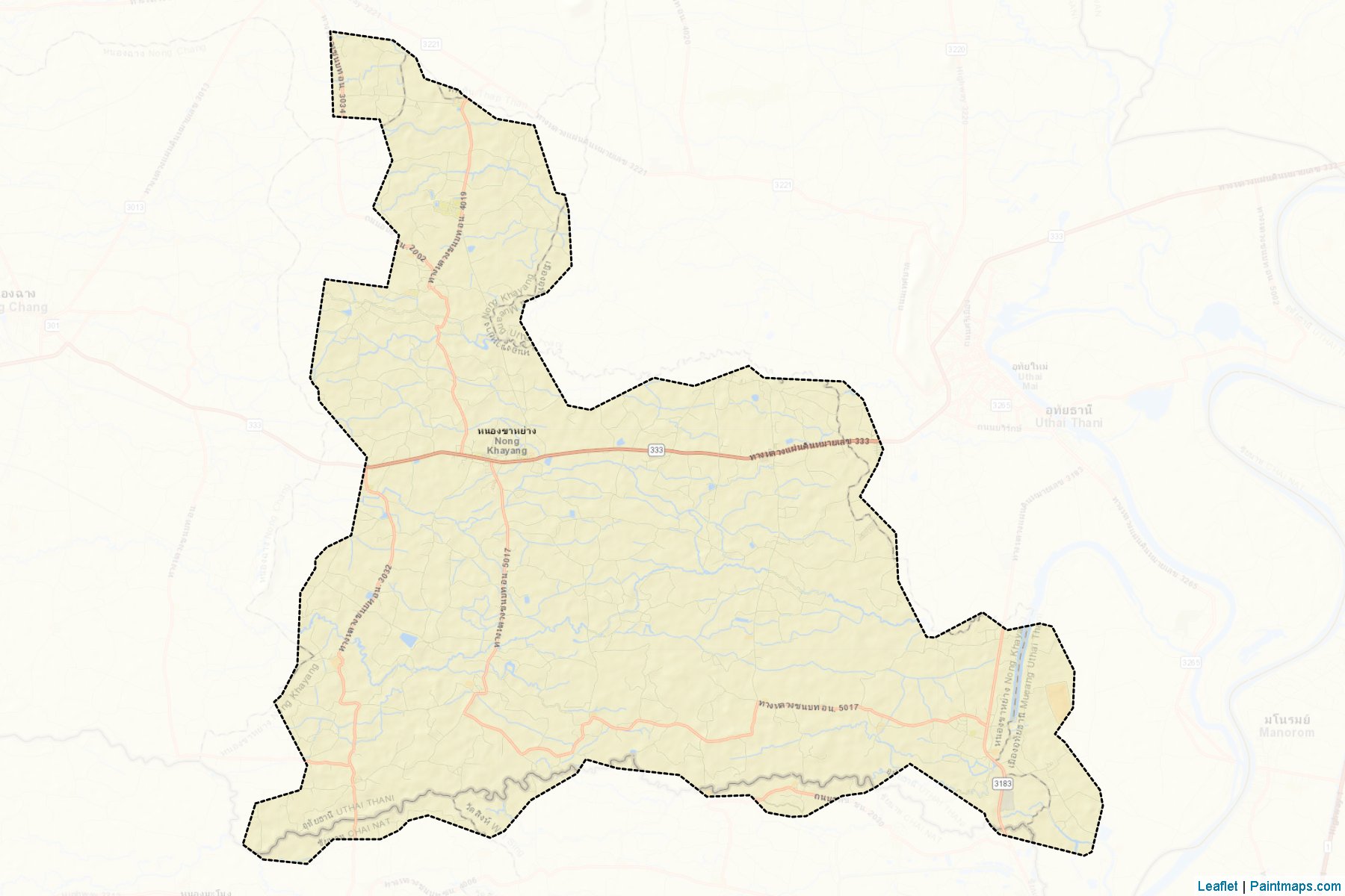 Muestras de recorte de mapas Nong Khayang (Uthai Thani)-2