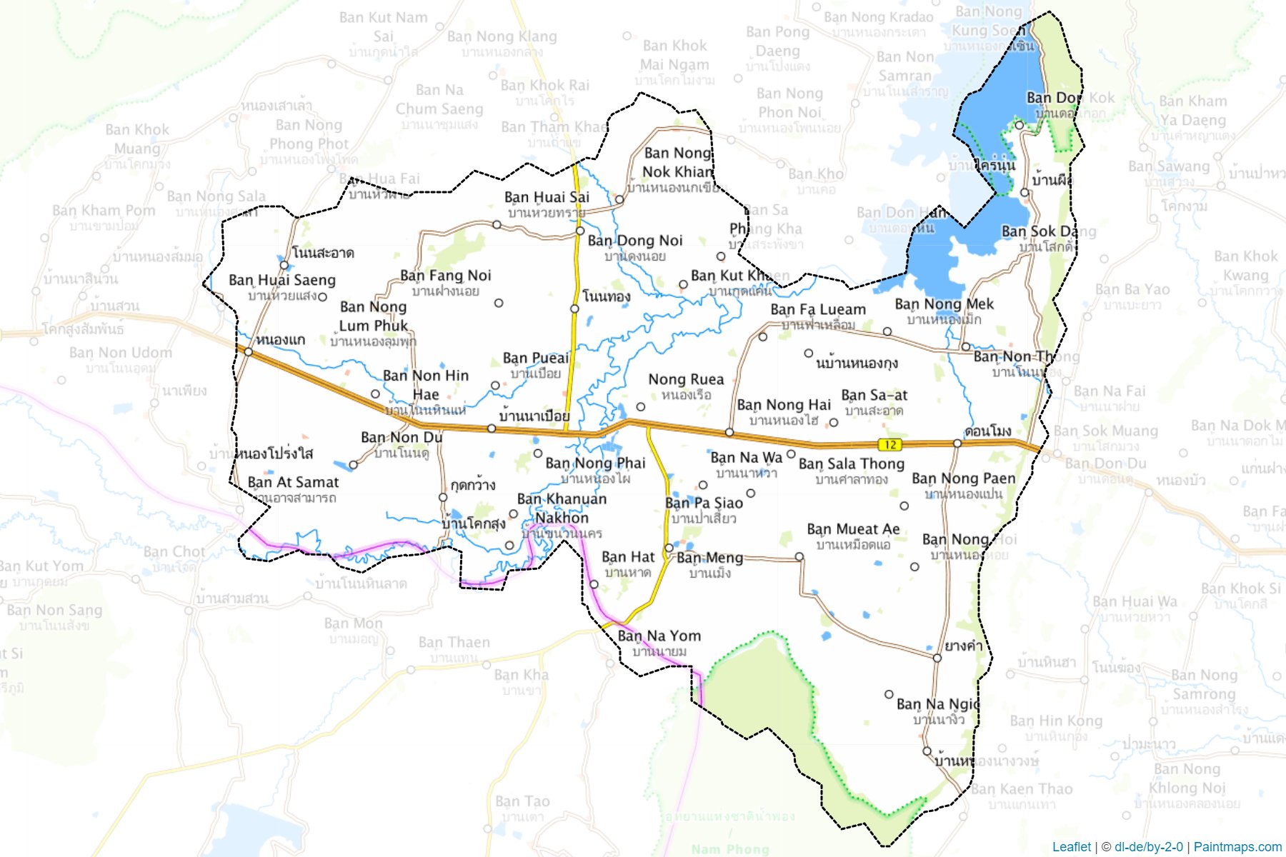 Nong Ruea (Khon Kaen) Map Cropping Samples-1