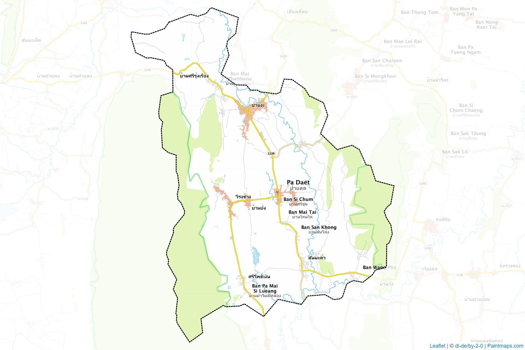 Muestras de recorte de mapas Pa Daet (Chiang Rai)-1