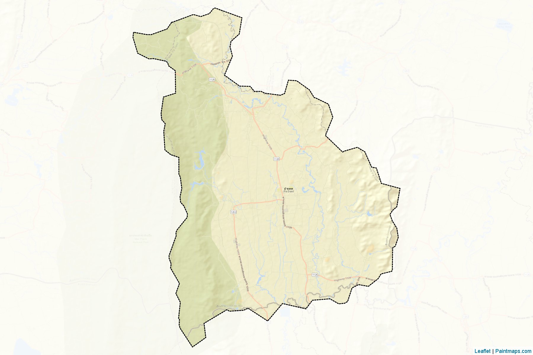 Muestras de recorte de mapas Pa Daet (Chiang Rai)-2