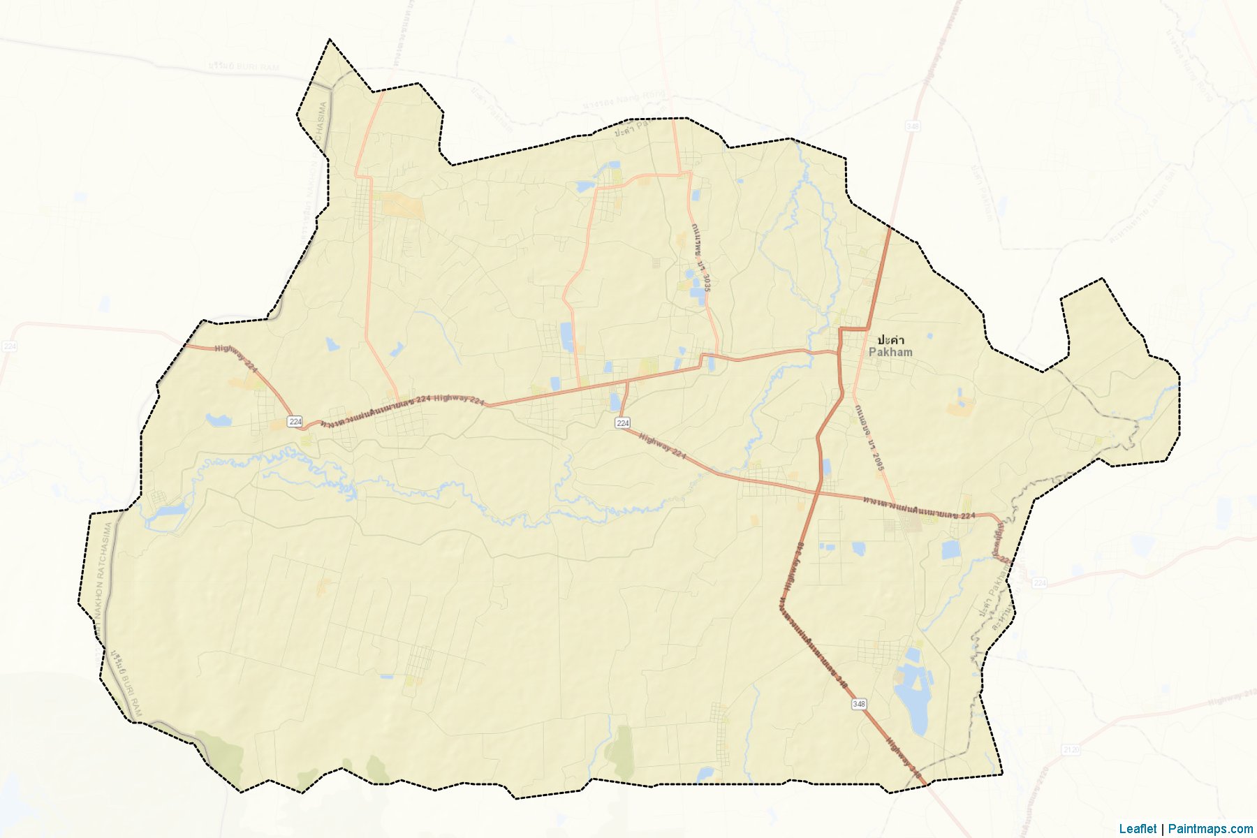 Muestras de recorte de mapas Pa kham (Buriram)-2