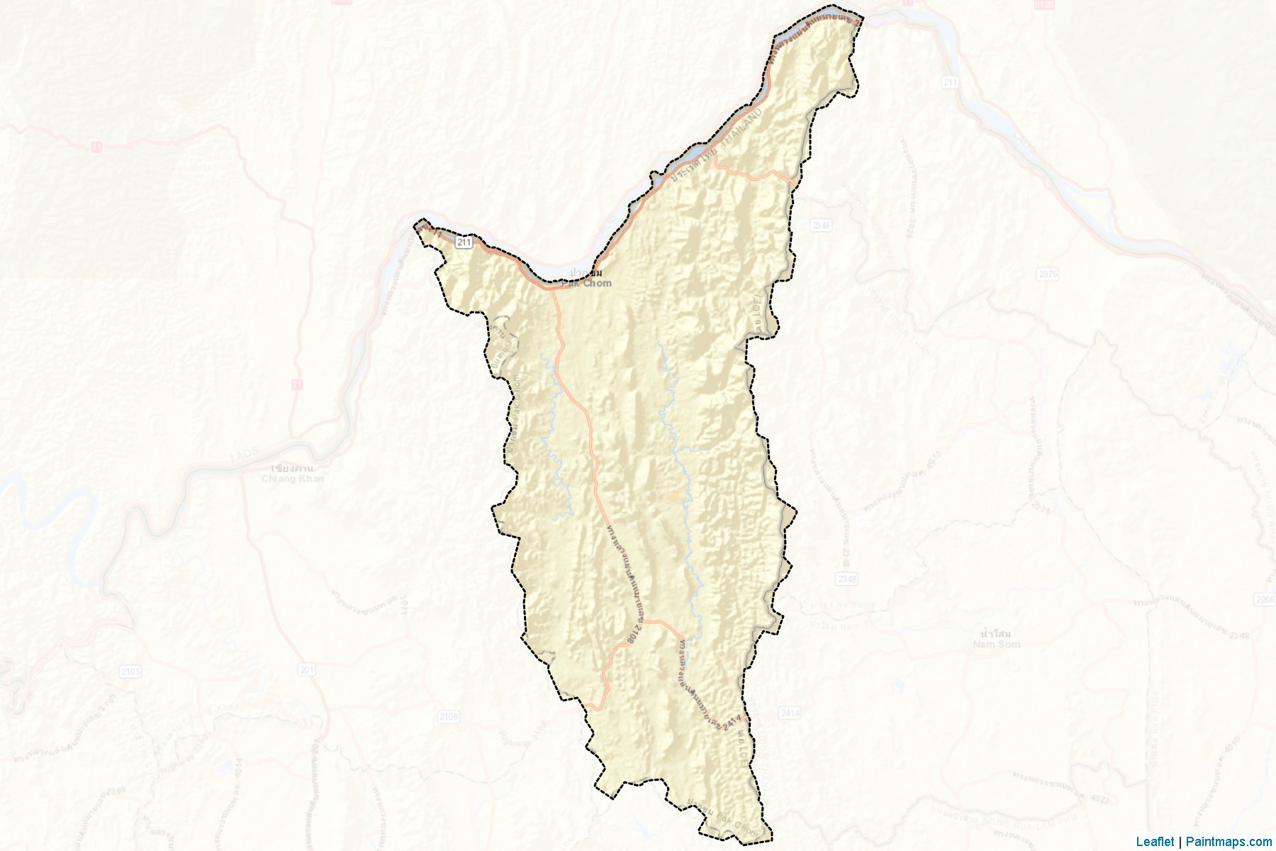 Muestras de recorte de mapas Pak Chom (Loei)-2