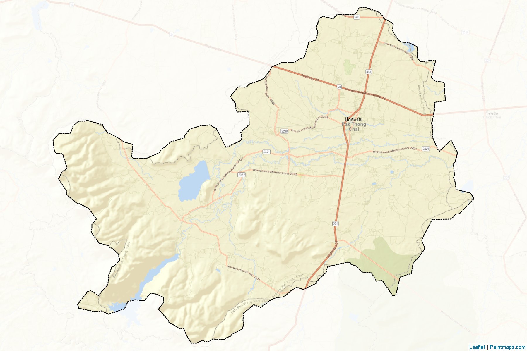 Muestras de recorte de mapas Pak Thong Chai (Nakhon Ratchasima)-2