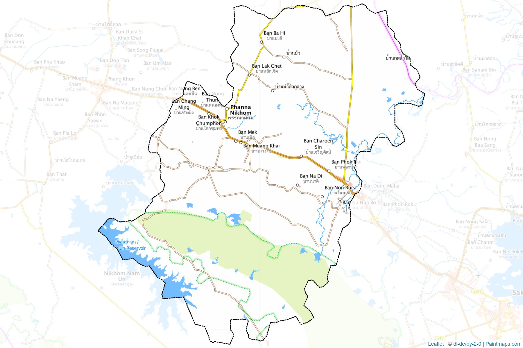 Phanna Nikhom (Sakon Nakhon) Map Cropping Samples-1