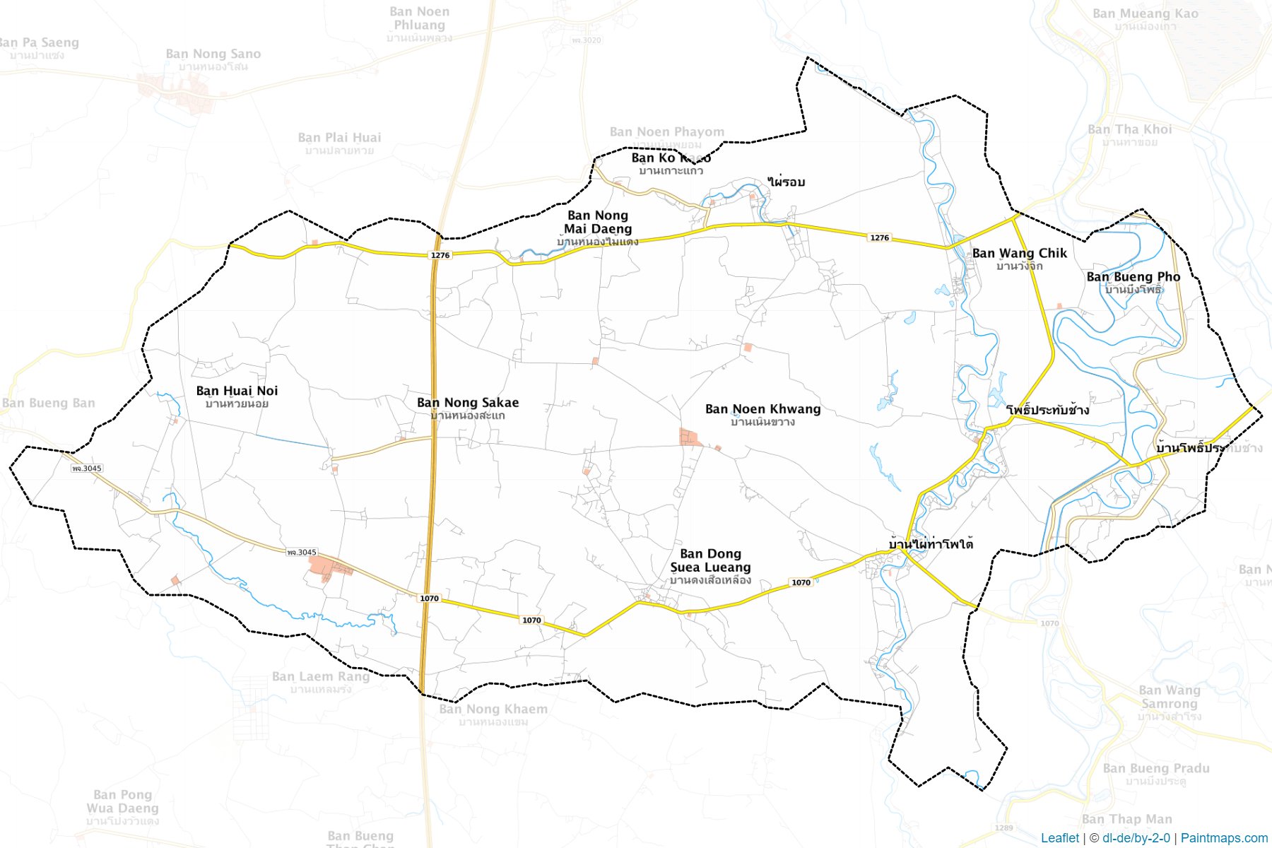 Muestras de recorte de mapas Pho Prathap Chang (Phichit)-1