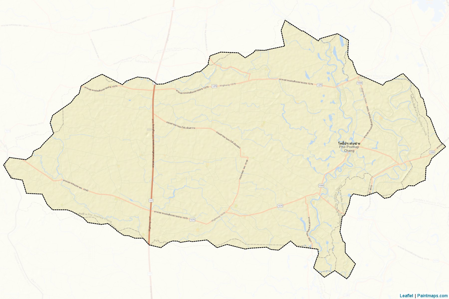 Muestras de recorte de mapas Pho Prathap Chang (Phichit)-2