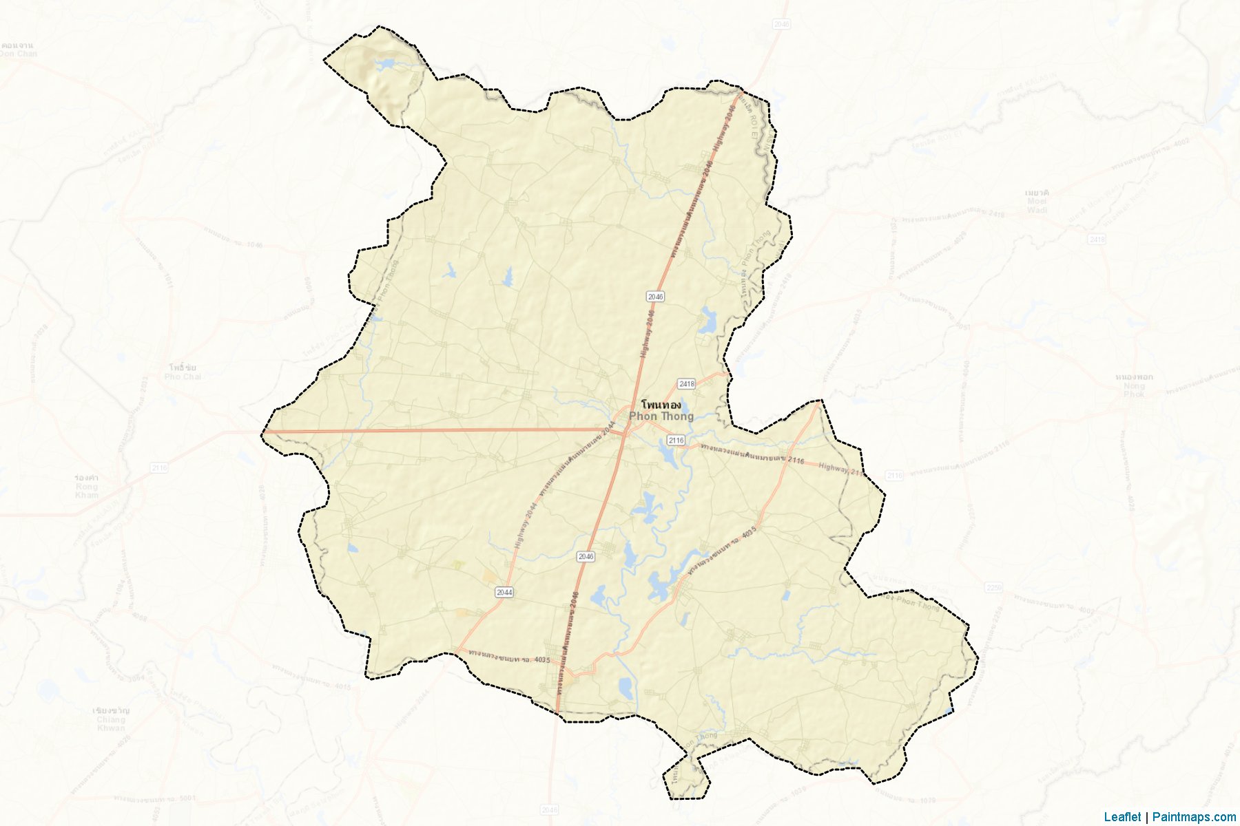 Muestras de recorte de mapas Phon Thong (Roi Et)-2