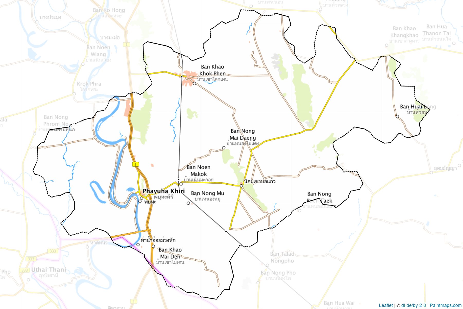 Phayuha Khiri (Nakhon Sawan) Map Cropping Samples-1