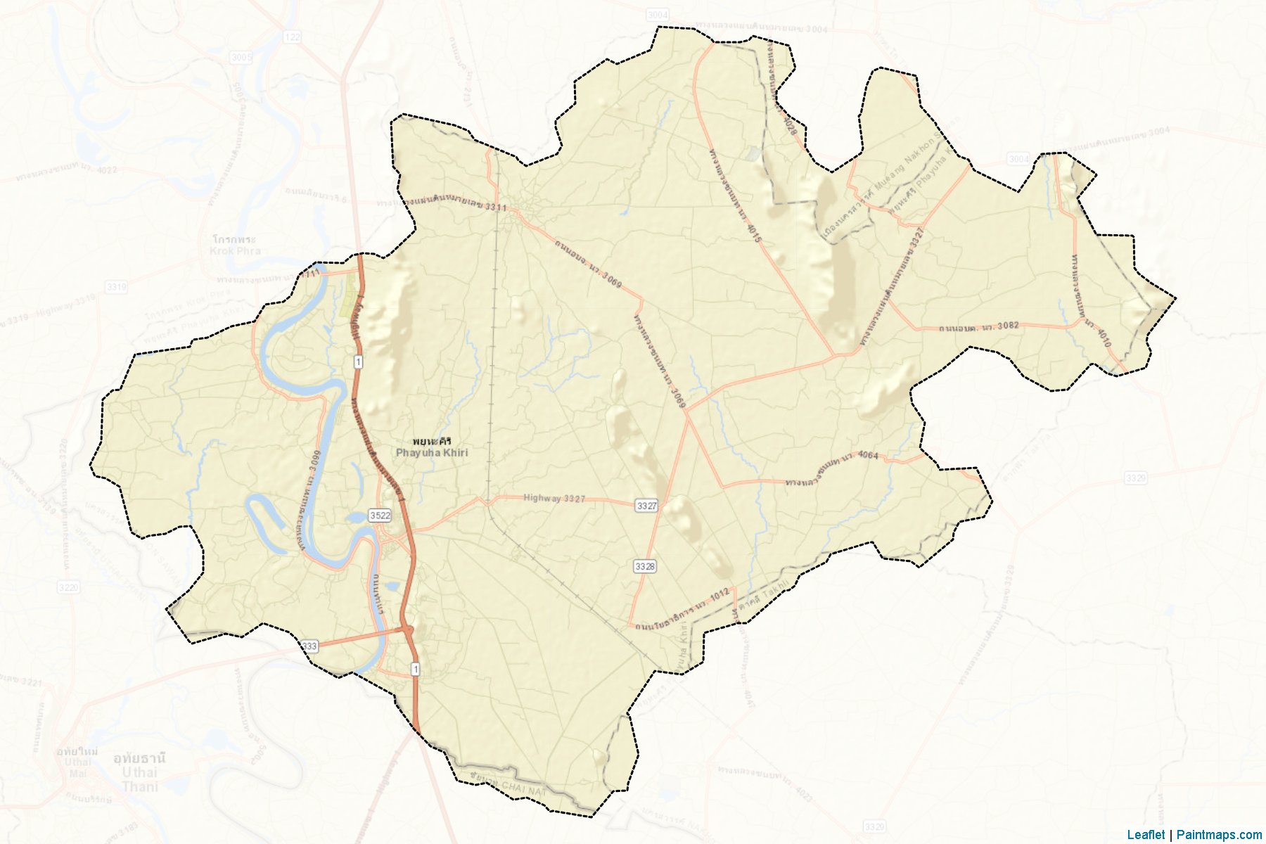 Phayuha Khiri (Nakhon Sawan) Map Cropping Samples-2