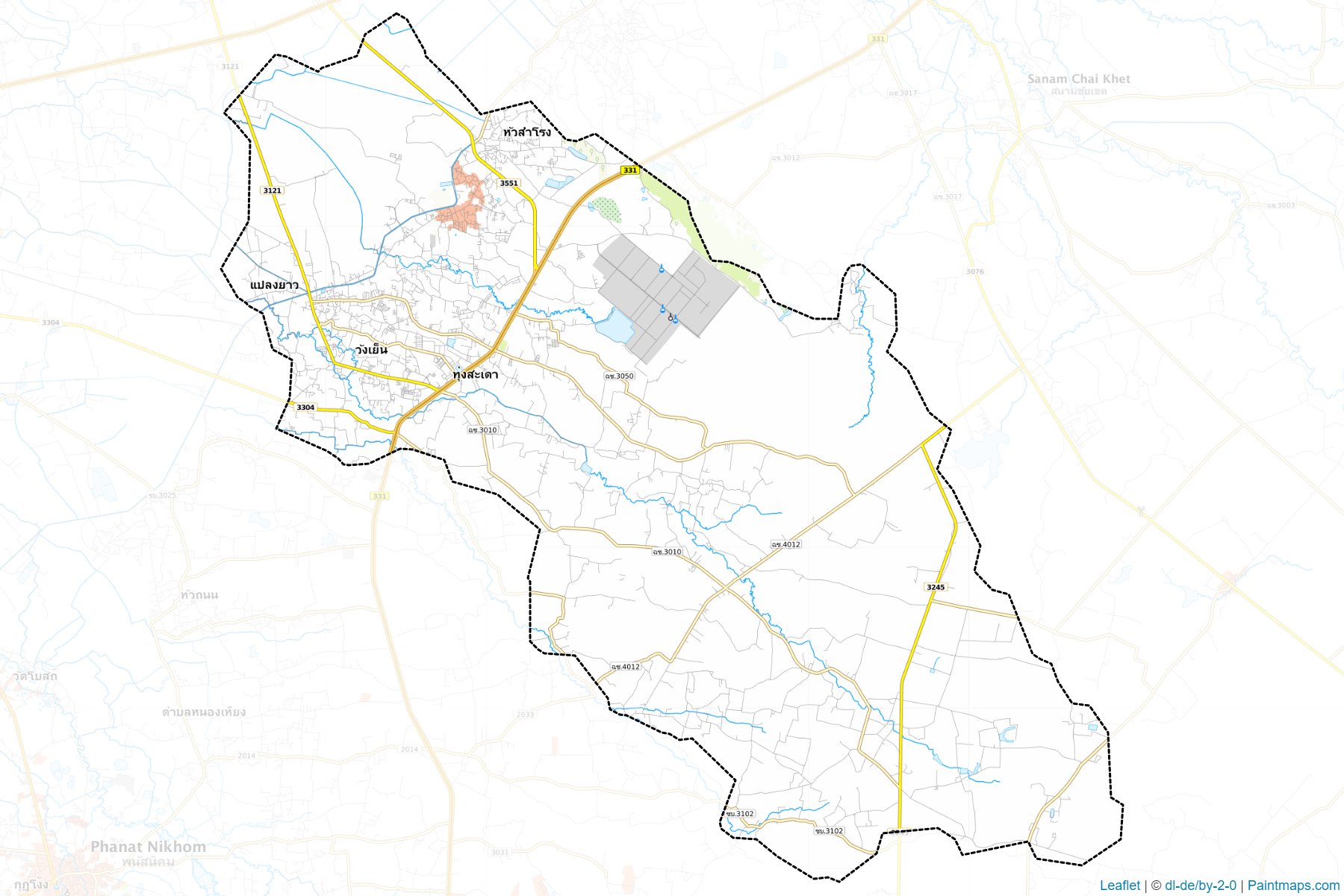 Muestras de recorte de mapas Plaeng Yao (Chachoengsao)-1