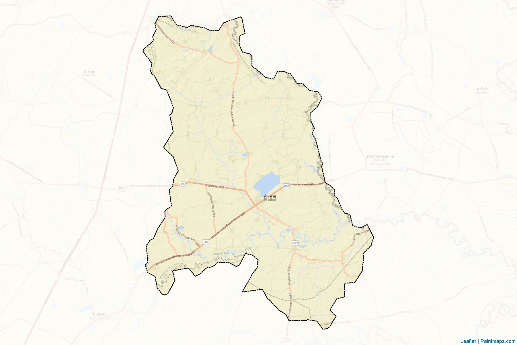 Muestras de recorte de mapas Prathai (Nakhon Ratchasima)-2