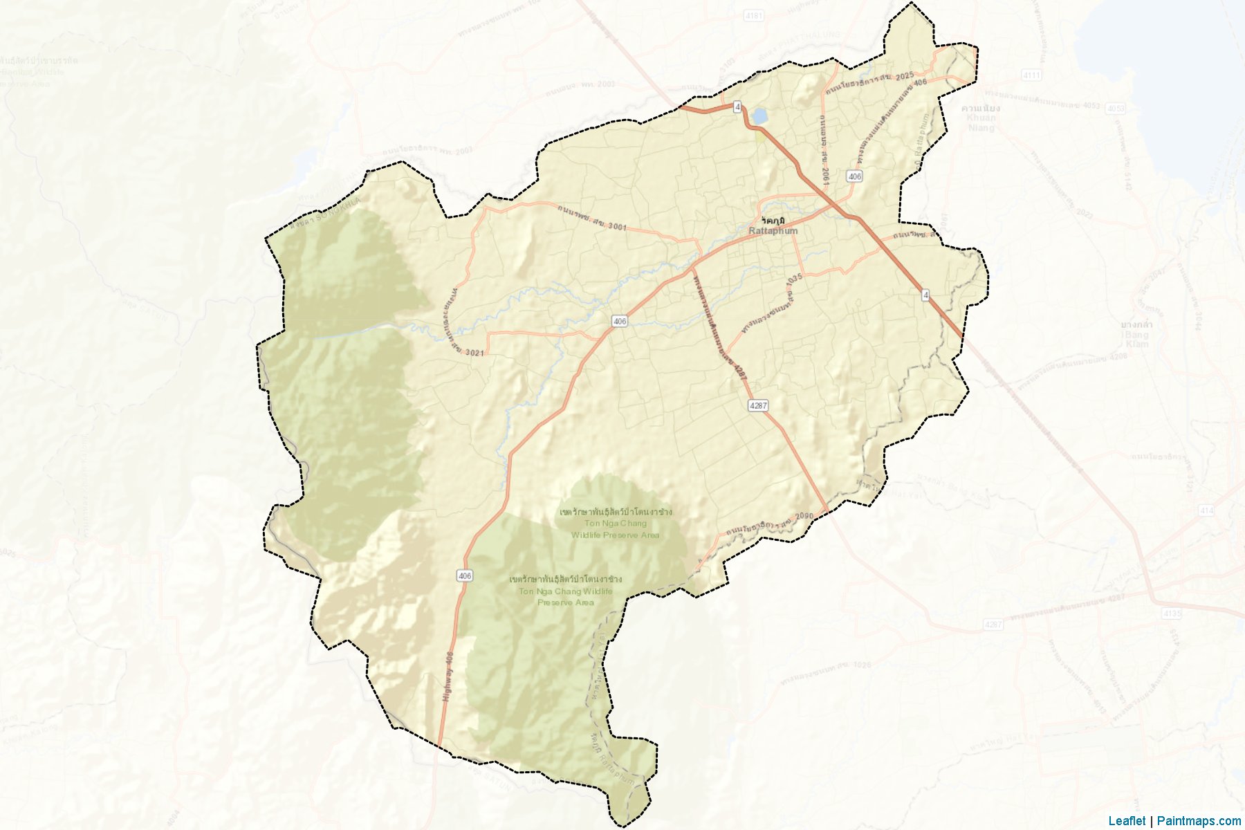 Muestras de recorte de mapas Rattaphum (Songkhla)-2