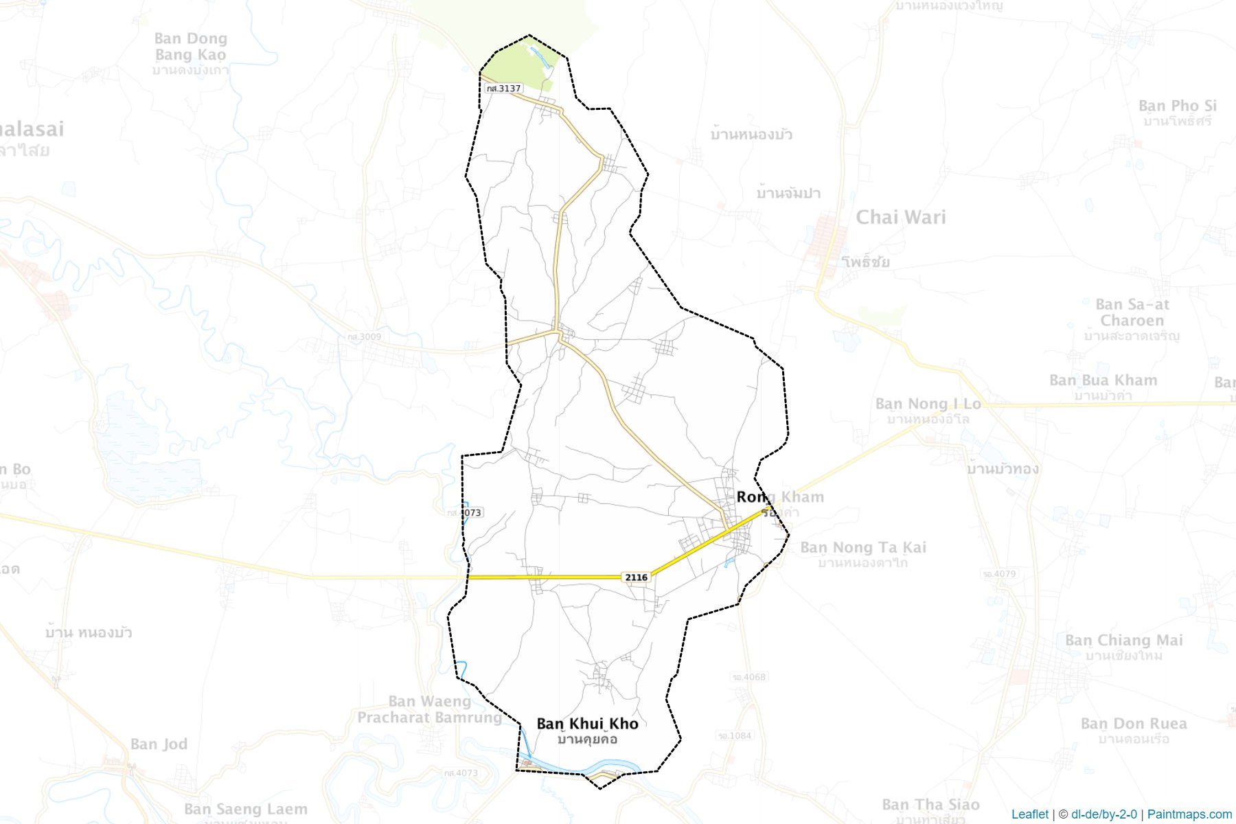 Muestras de recorte de mapas Rong Khum (Kalasin)-1