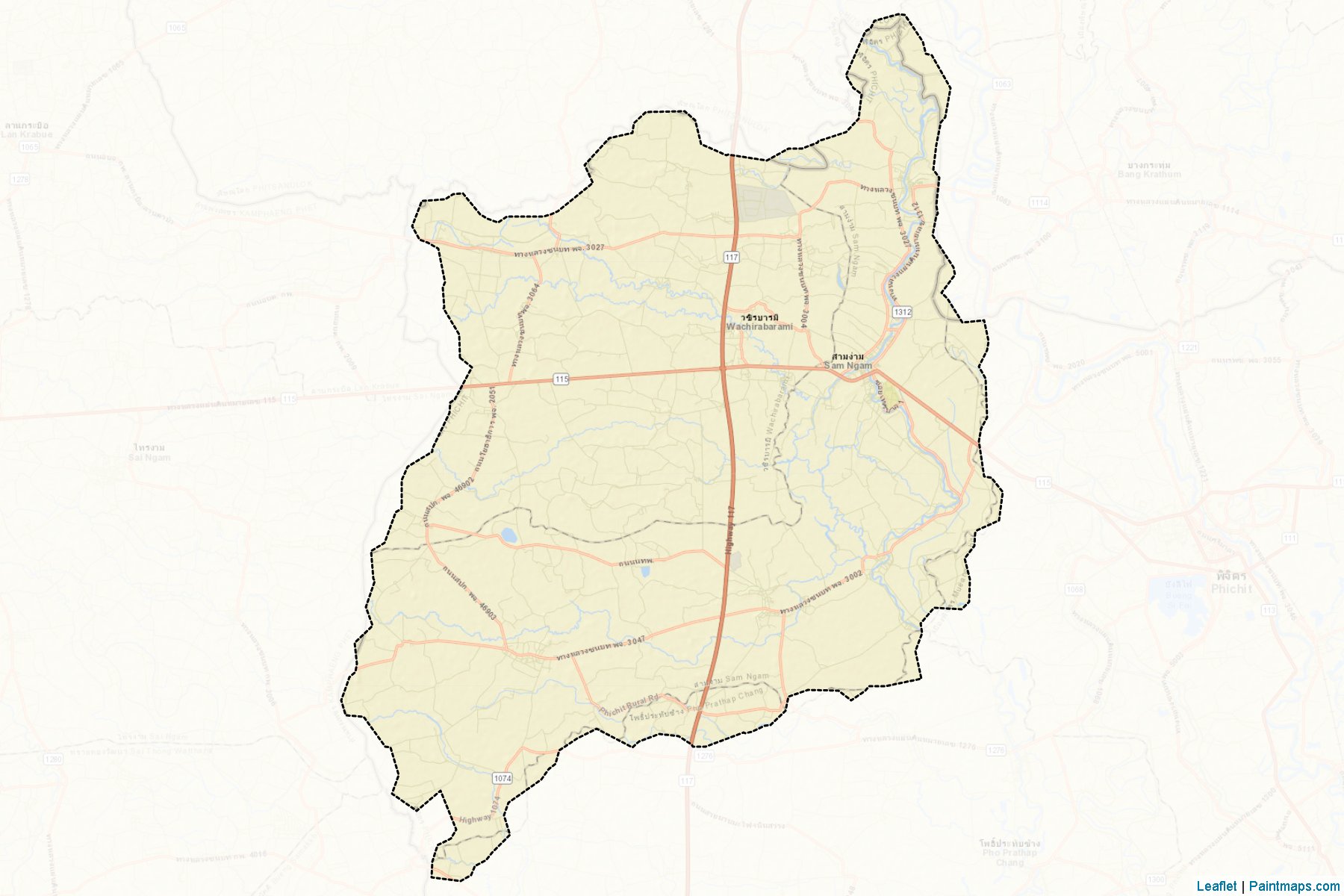 Muestras de recorte de mapas Sam Ngam (Phichit)-2