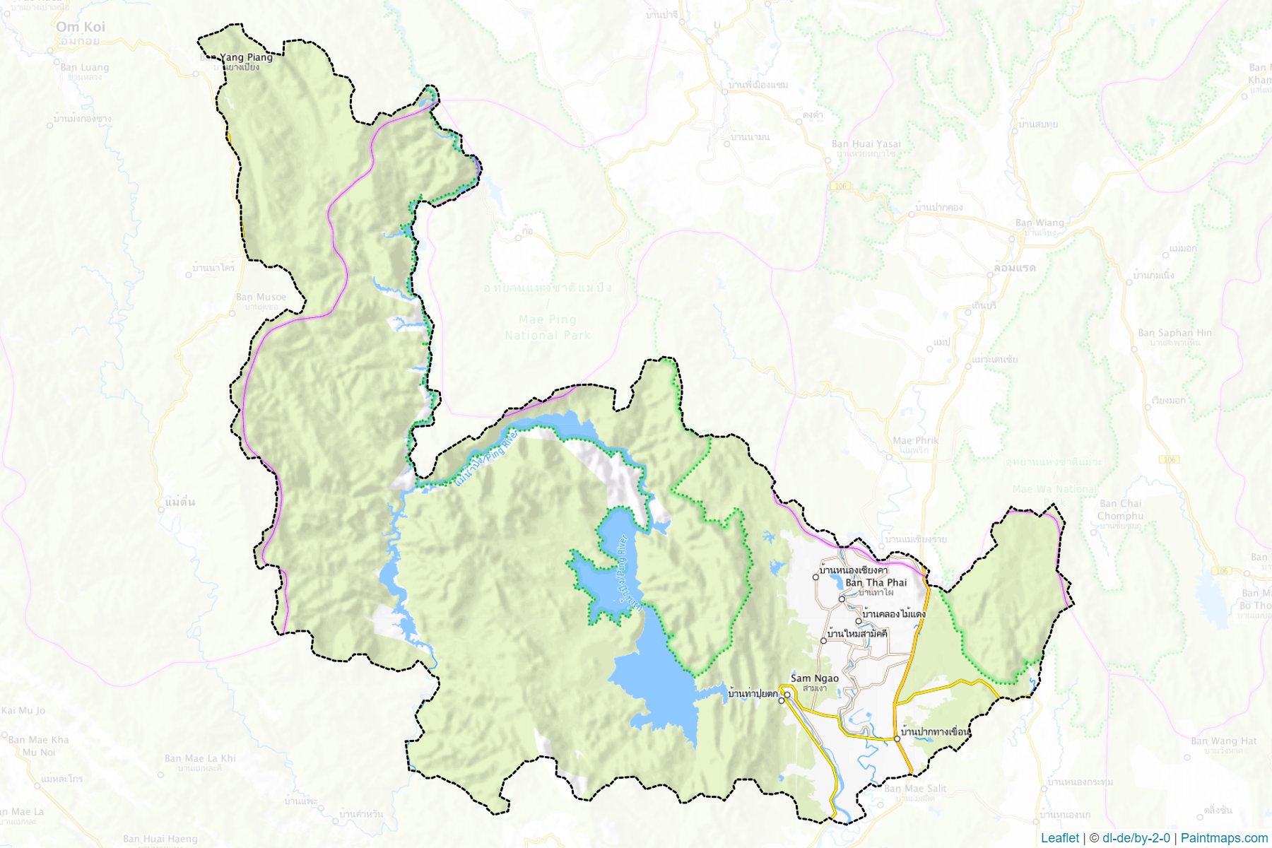 Muestras de recorte de mapas Sam Ngao (Tak)-1