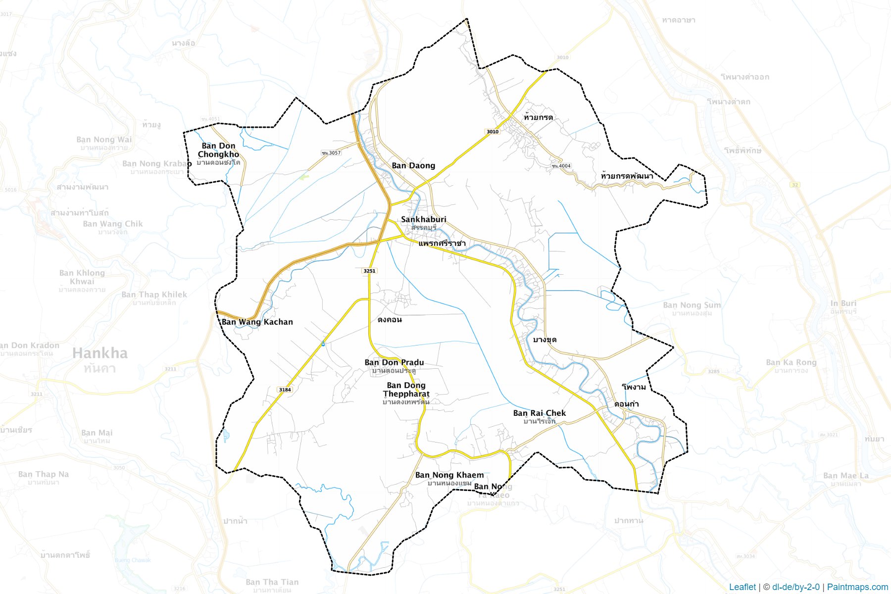 Muestras de recorte de mapas Sankhaburi (Chai Nat)-1