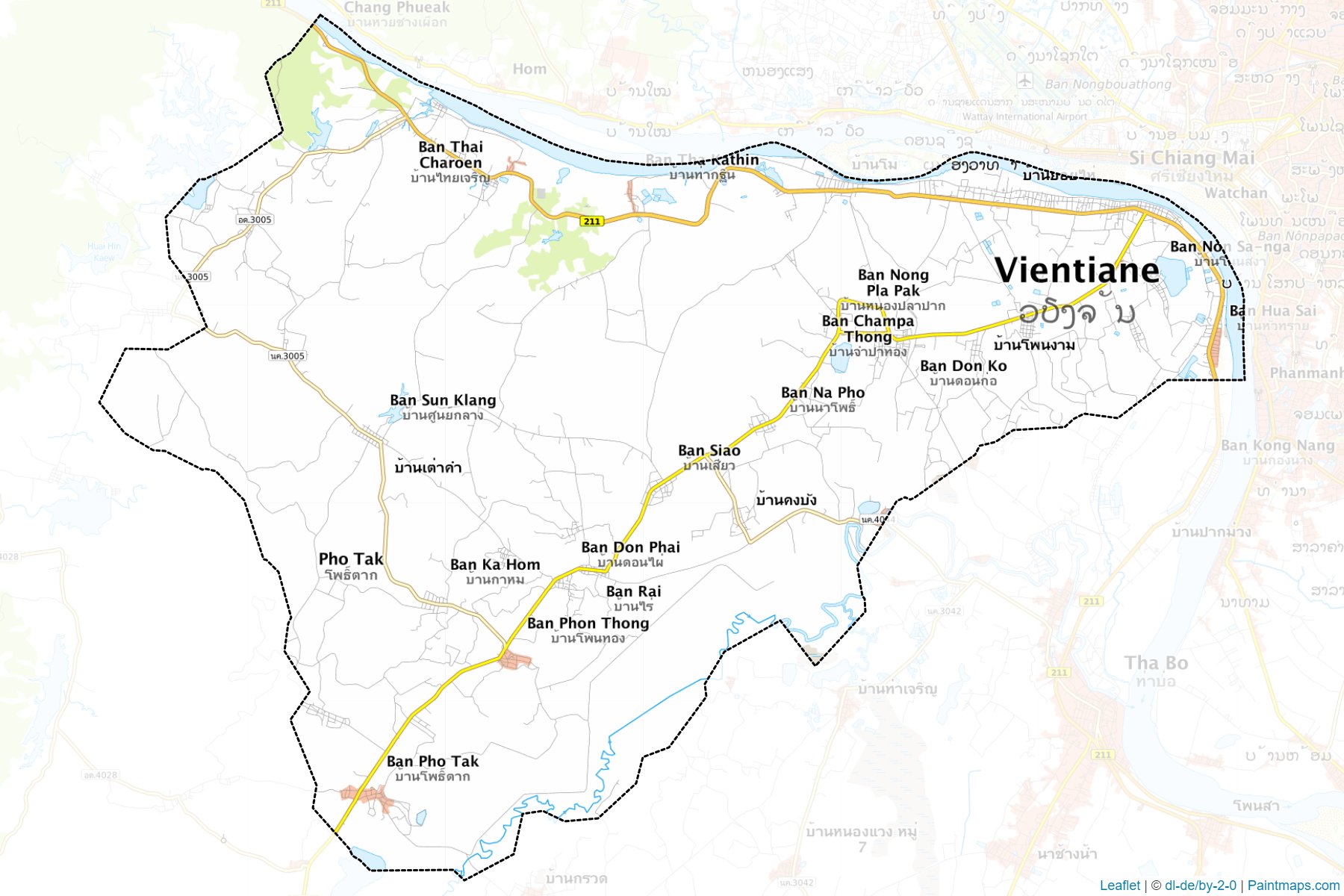 Muestras de recorte de mapas Si Chiang Mai (Nong Khai)-1