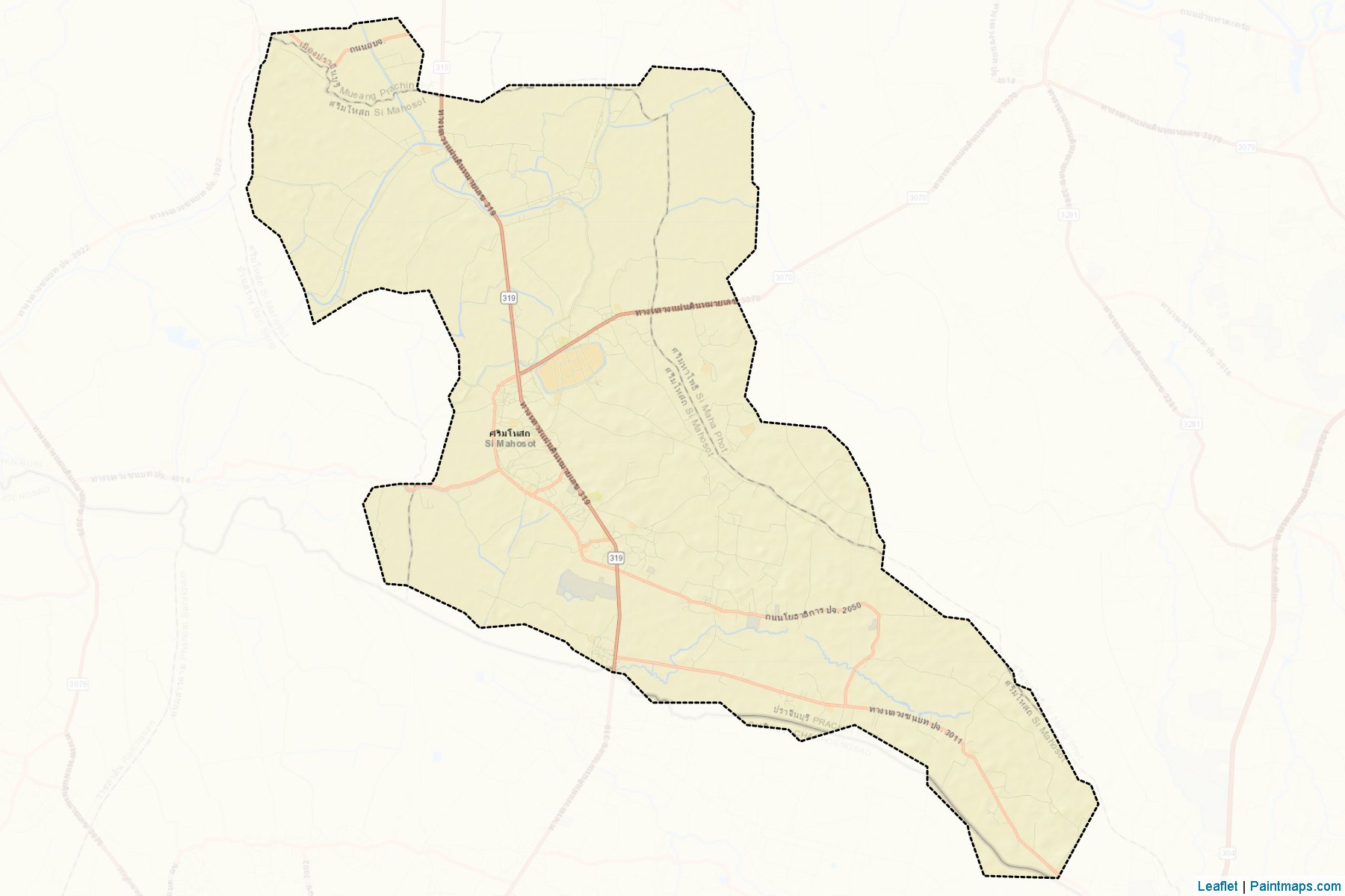 Si Mahosot (Prachinburi) Map Cropping Samples-2