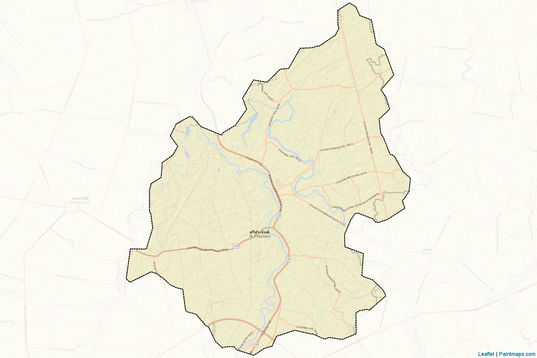 Si Prachan (Suphan Buri) Map Cropping Samples-2