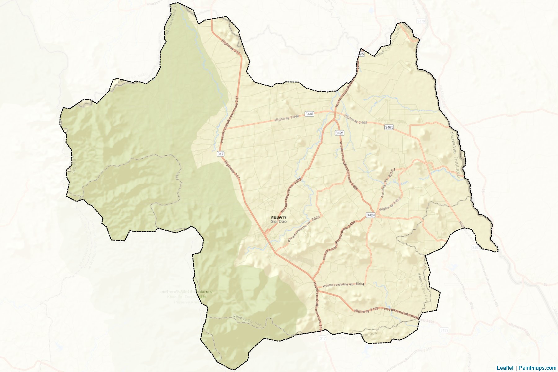 Muestras de recorte de mapas Soi Dao (Chanthaburi)-2