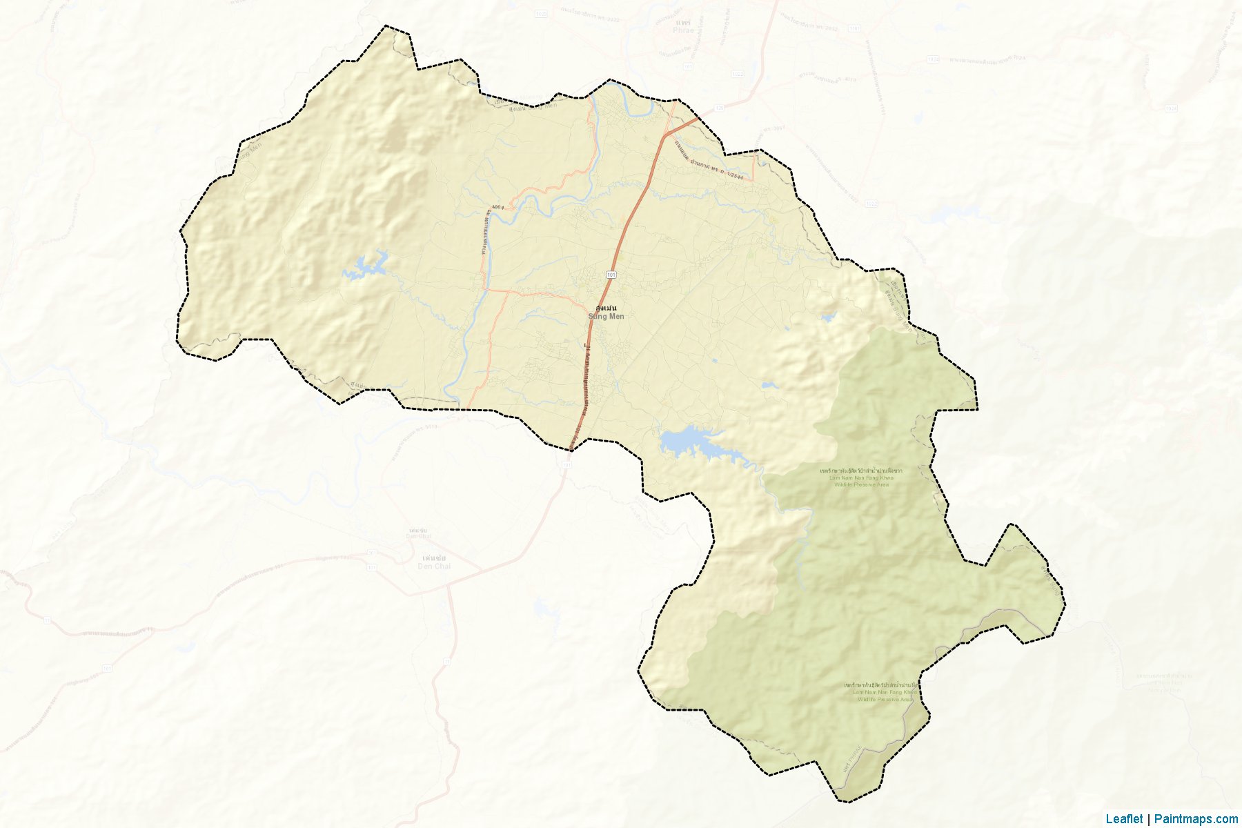 Muestras de recorte de mapas Sung Men (Phrae)-2